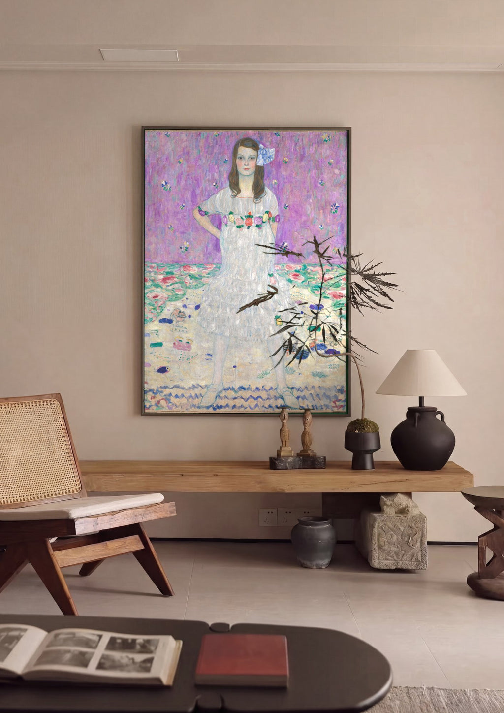 Quadro Decorativo Ritmo de Cores e Emoções - Gustav Klimt em ambiente decorado
