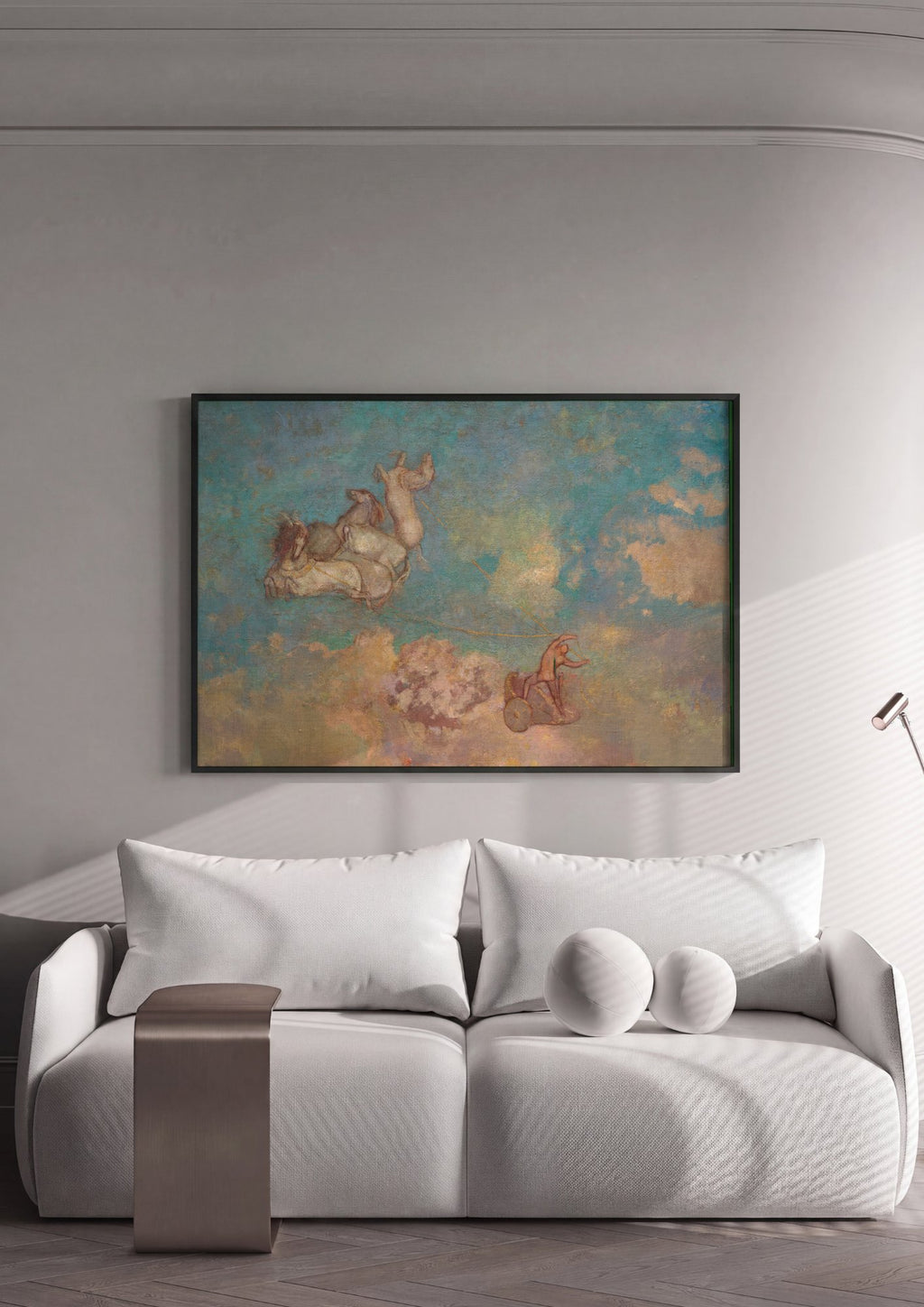 Quadro Decorativo Carruagem de Apolo - Odilon Redon em ambiente decorado