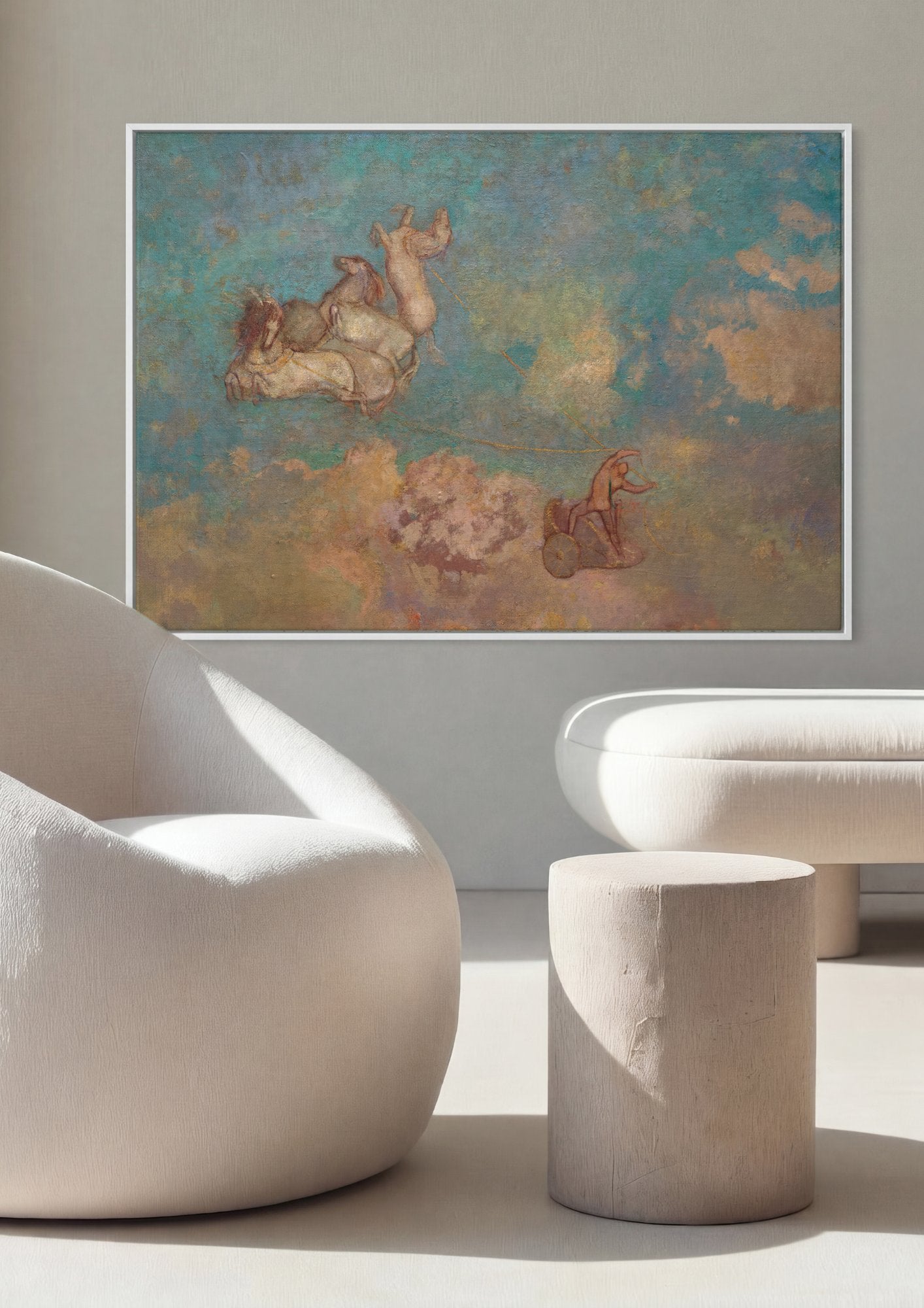 Quadro Decorativo Carruagem de Apolo - Odilon Redon em ambiente decorado