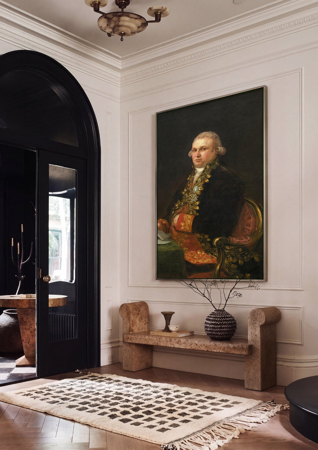 Quadro Decorativo Retrato de Manuel Godoy - Goya em ambiente decorado