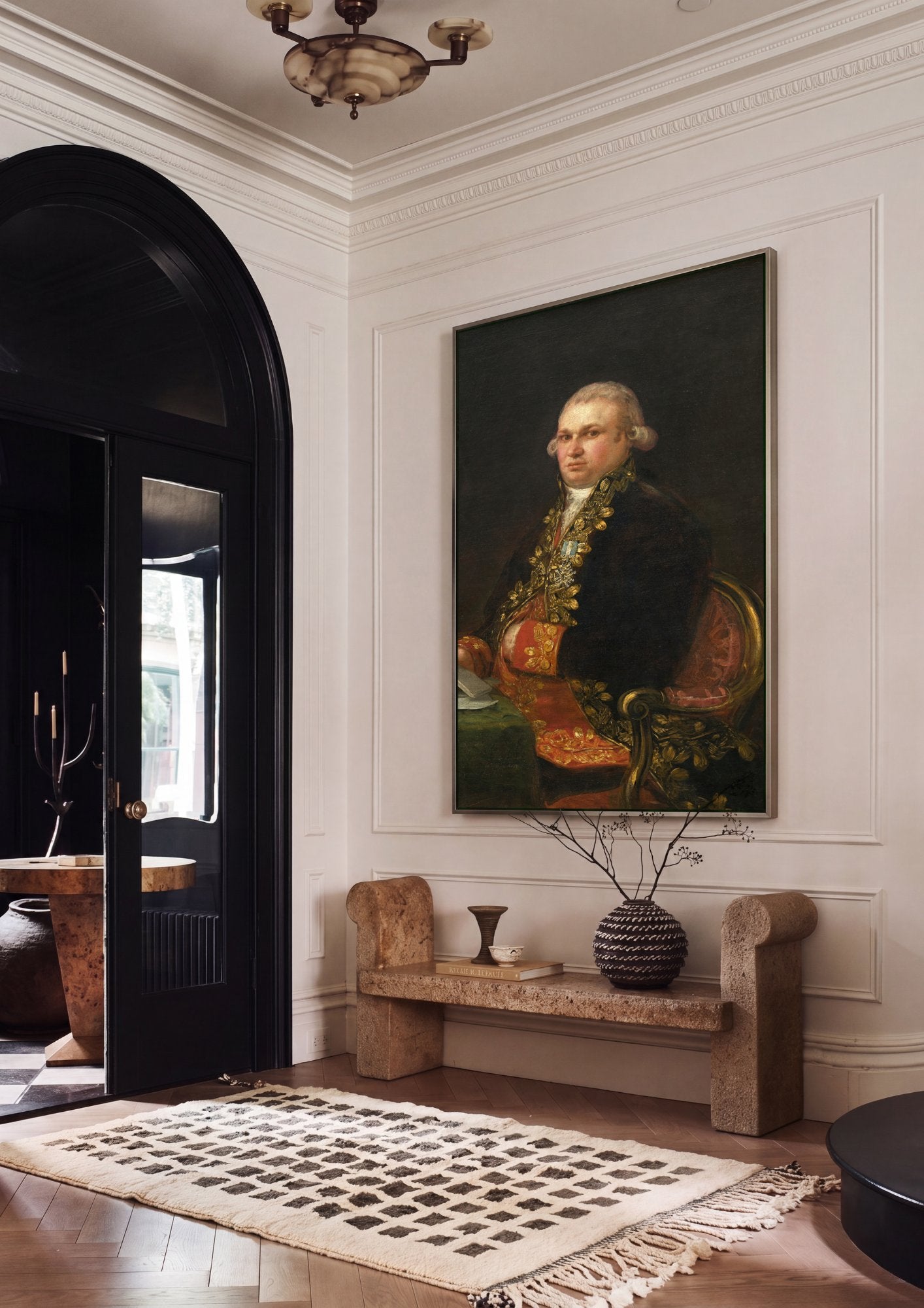 Quadro Decorativo Retrato de Manuel Godoy - Goya em ambiente decorado