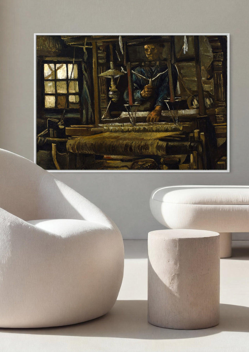 Quadro Decorativo O Tecelão - Van Gogh em ambiente decorado