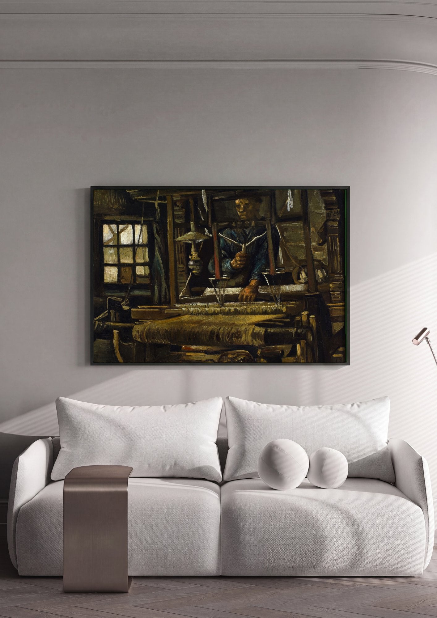 Quadro Decorativo O Tecelão - Van Gogh em ambiente decorado