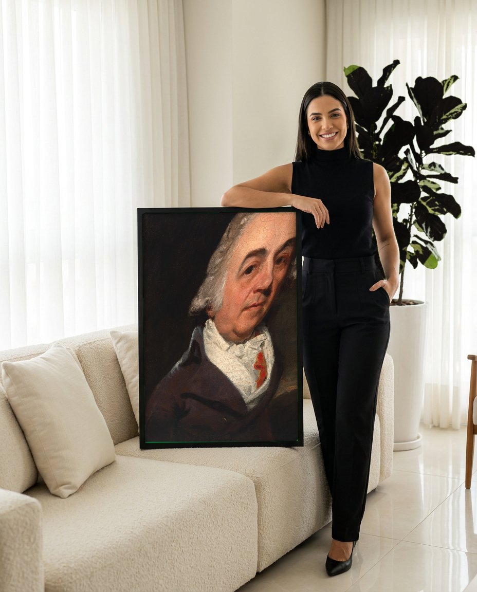 Quadro Decorativo Retrato de Homem - John Hoppner com modelo em ambiente