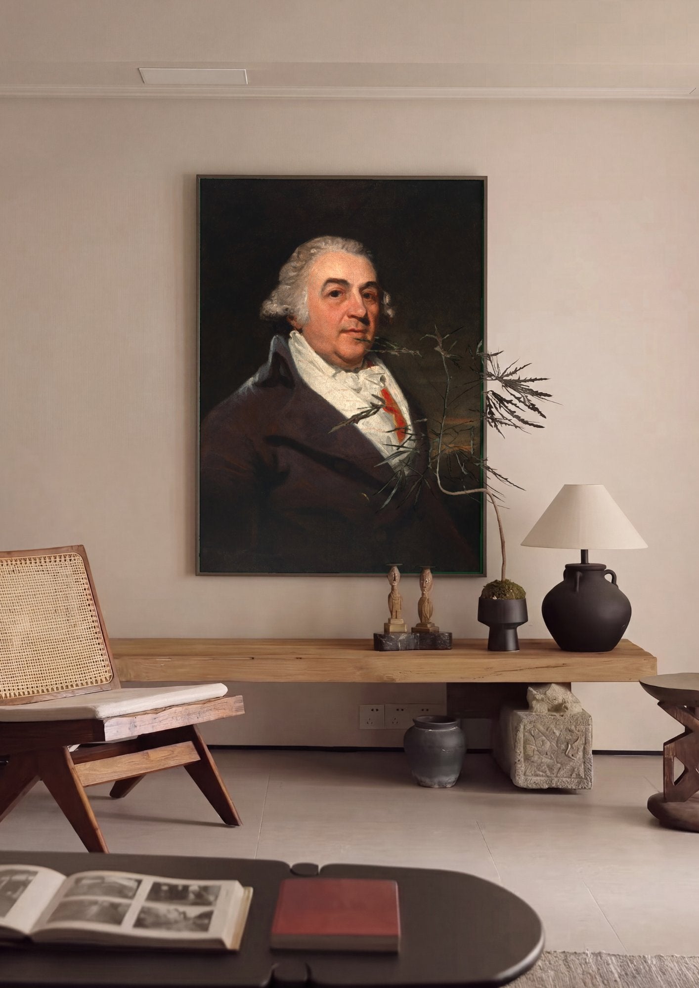 Quadro Decorativo Retrato de Homem - John Hoppner em ambiente decorado