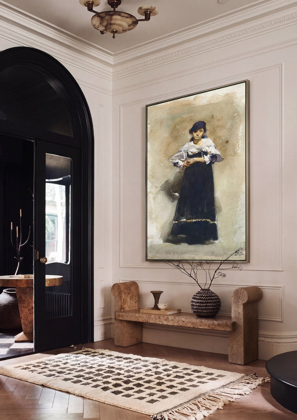 Quadro Decorativo A Mulher de Capri - John Singer Sargent em ambiente decorado