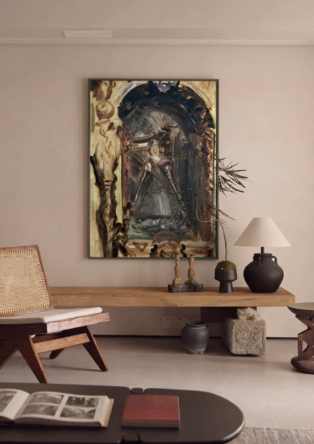 Quadro Decorativo Esboço de Rainha - John Singer Sargent em ambiente decorado