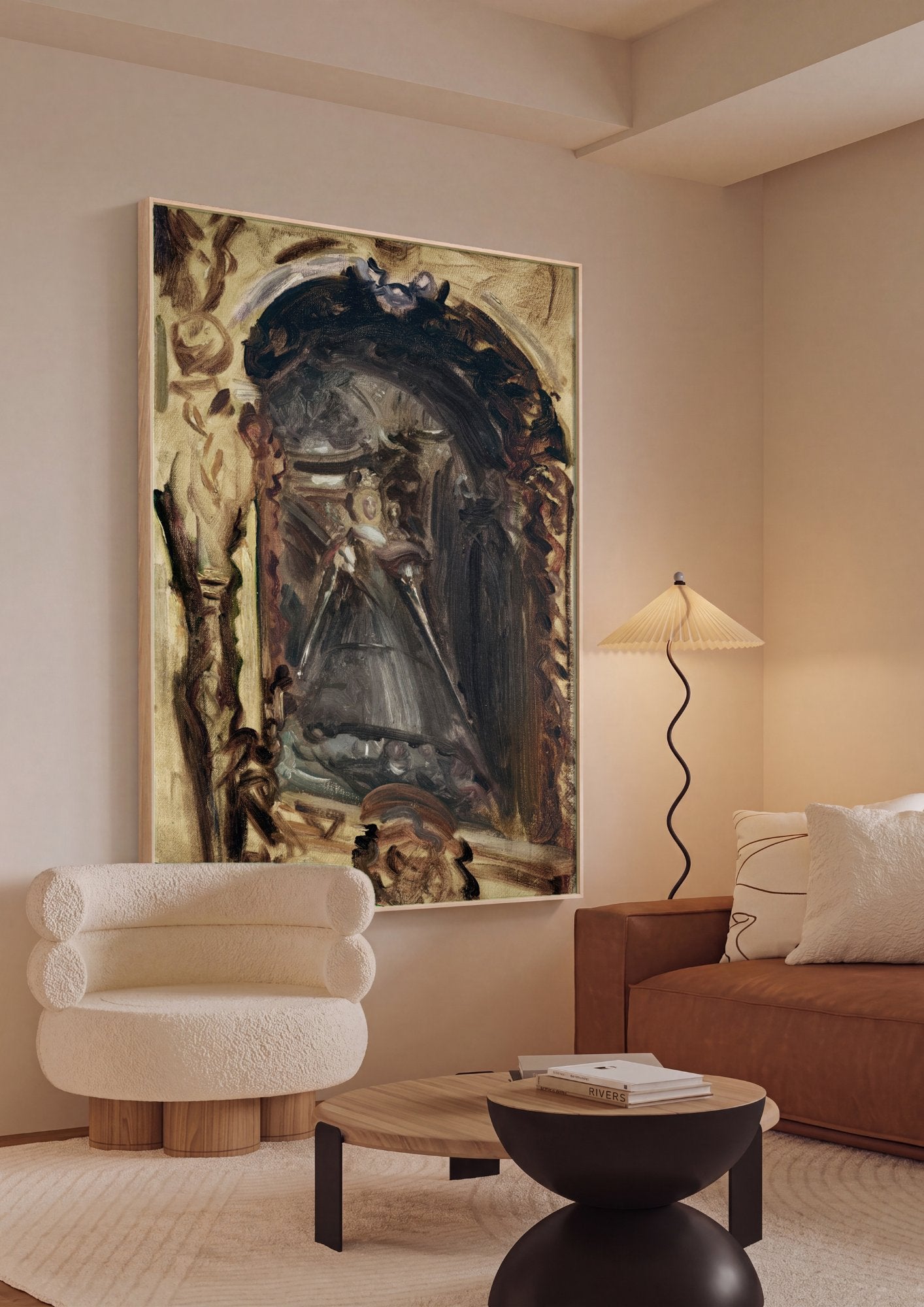 Quadro Decorativo Esboço de Rainha - John Singer Sargent em ambiente decorado