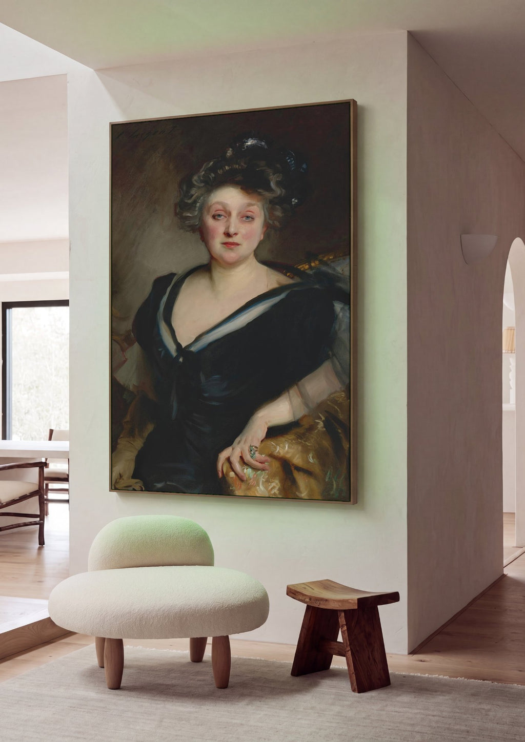 Quadro Decorativo Retrato de Mulher - John Singer Sargent em ambiente decorado