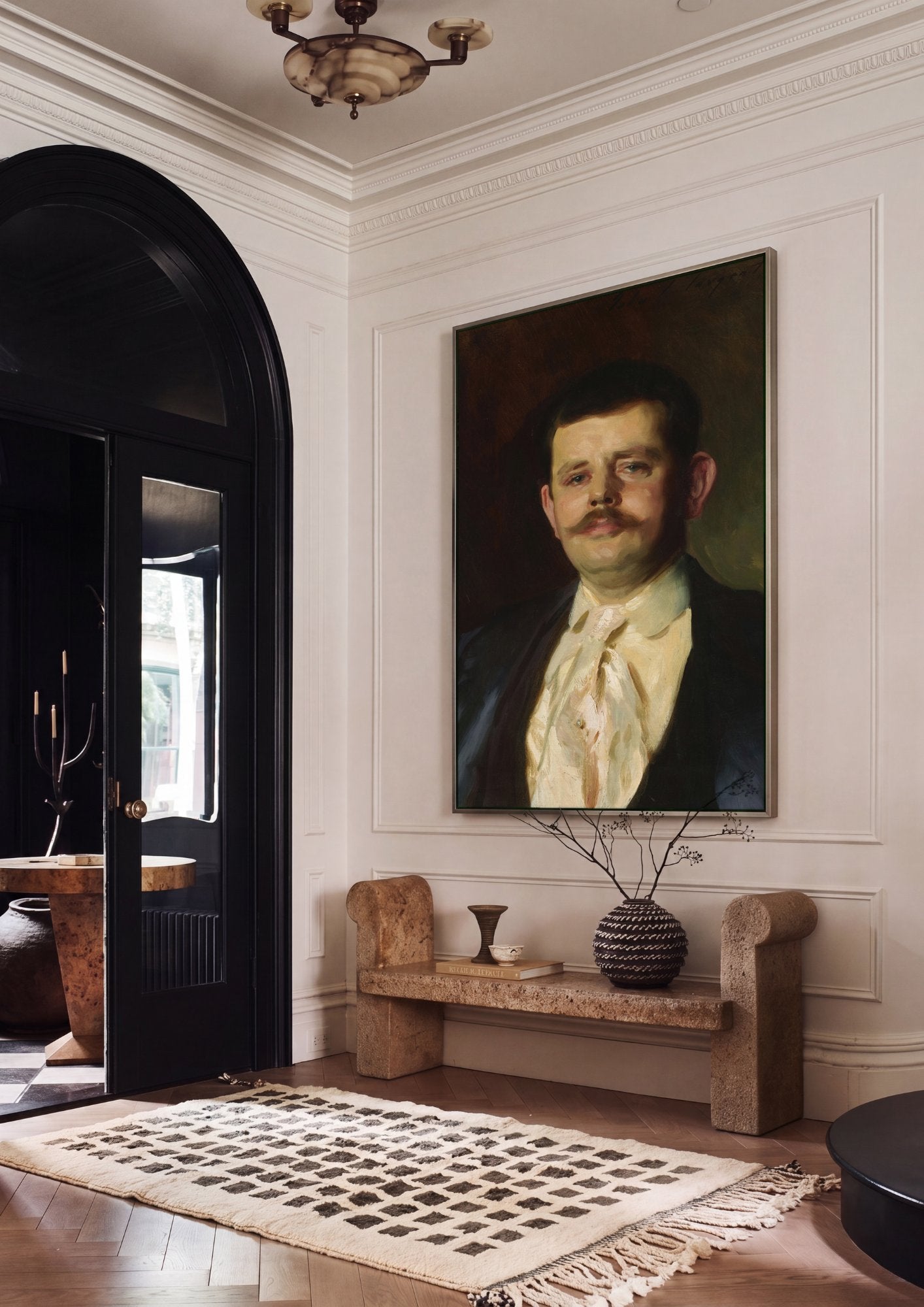 Quadro Decorativo Retrato Masculino - John Singer Sargent em ambiente decorado