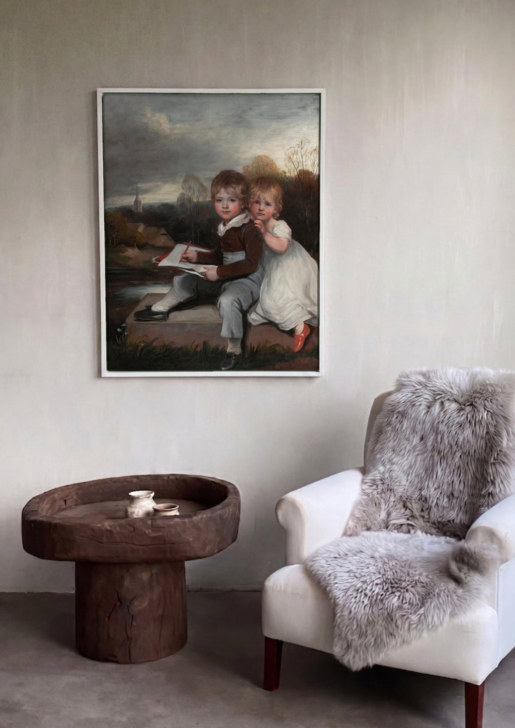 Quadro Decorativo Crianças Compondo - John Hoppner em ambiente decorado
