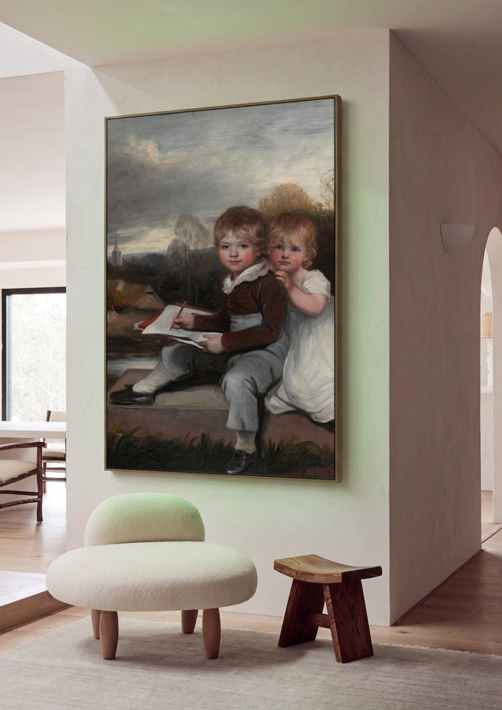 Quadro Decorativo Crianças Compondo - John Hoppner em ambiente decorado