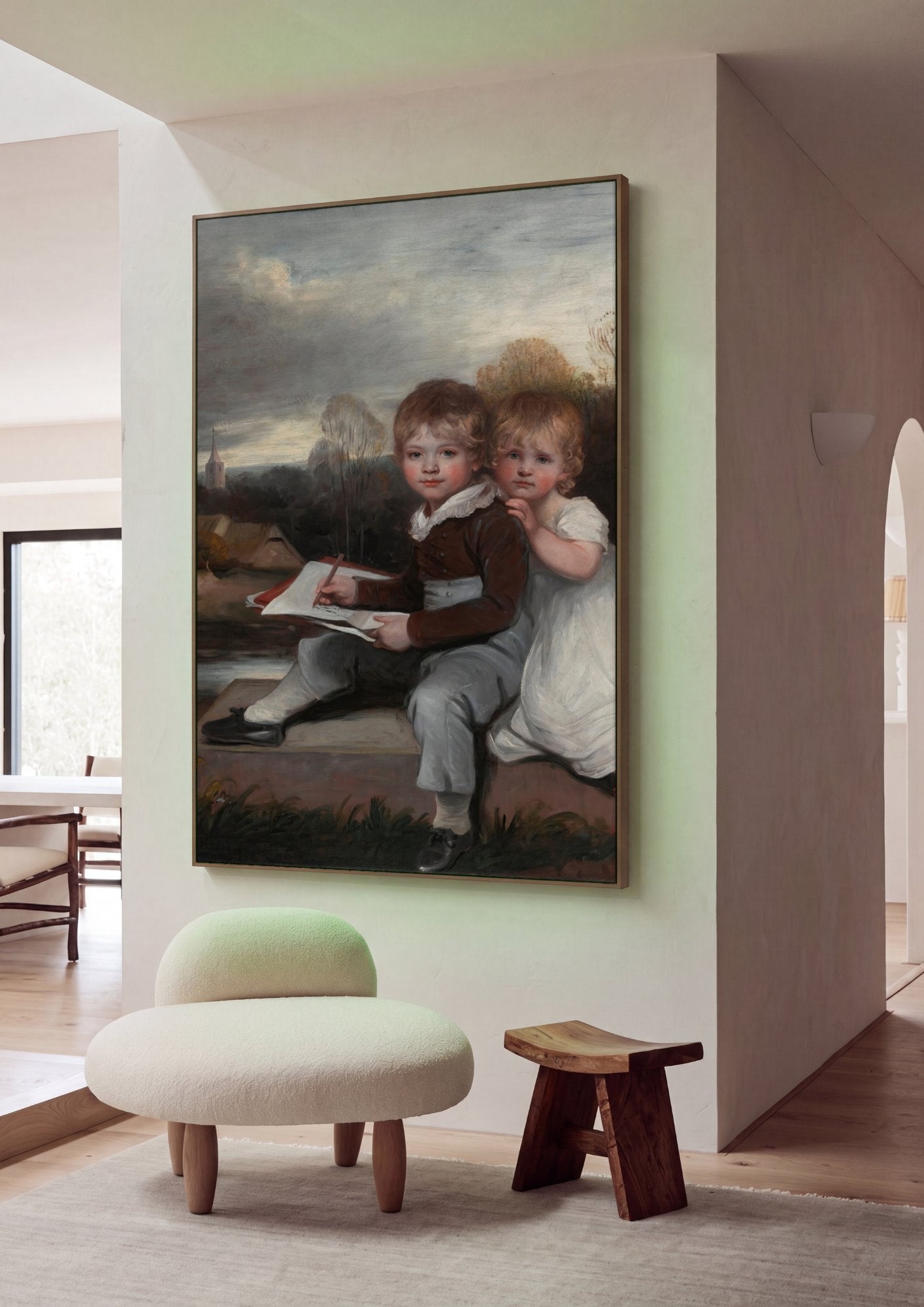Quadro Decorativo Crianças Compondo - John Hoppner em ambiente decorado