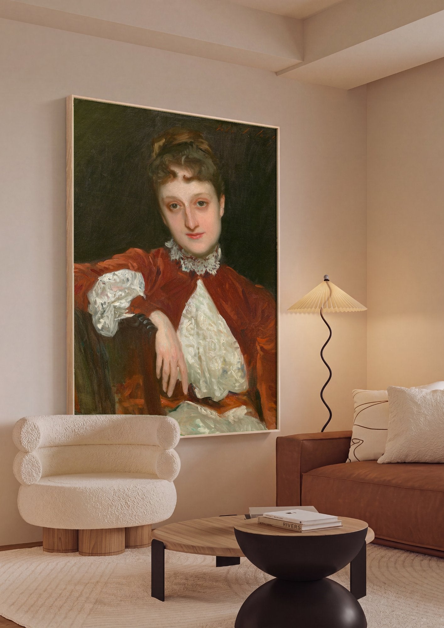 Quadro Decorativo Retrato de Mulher - John Singer Sargent em ambiente decorado