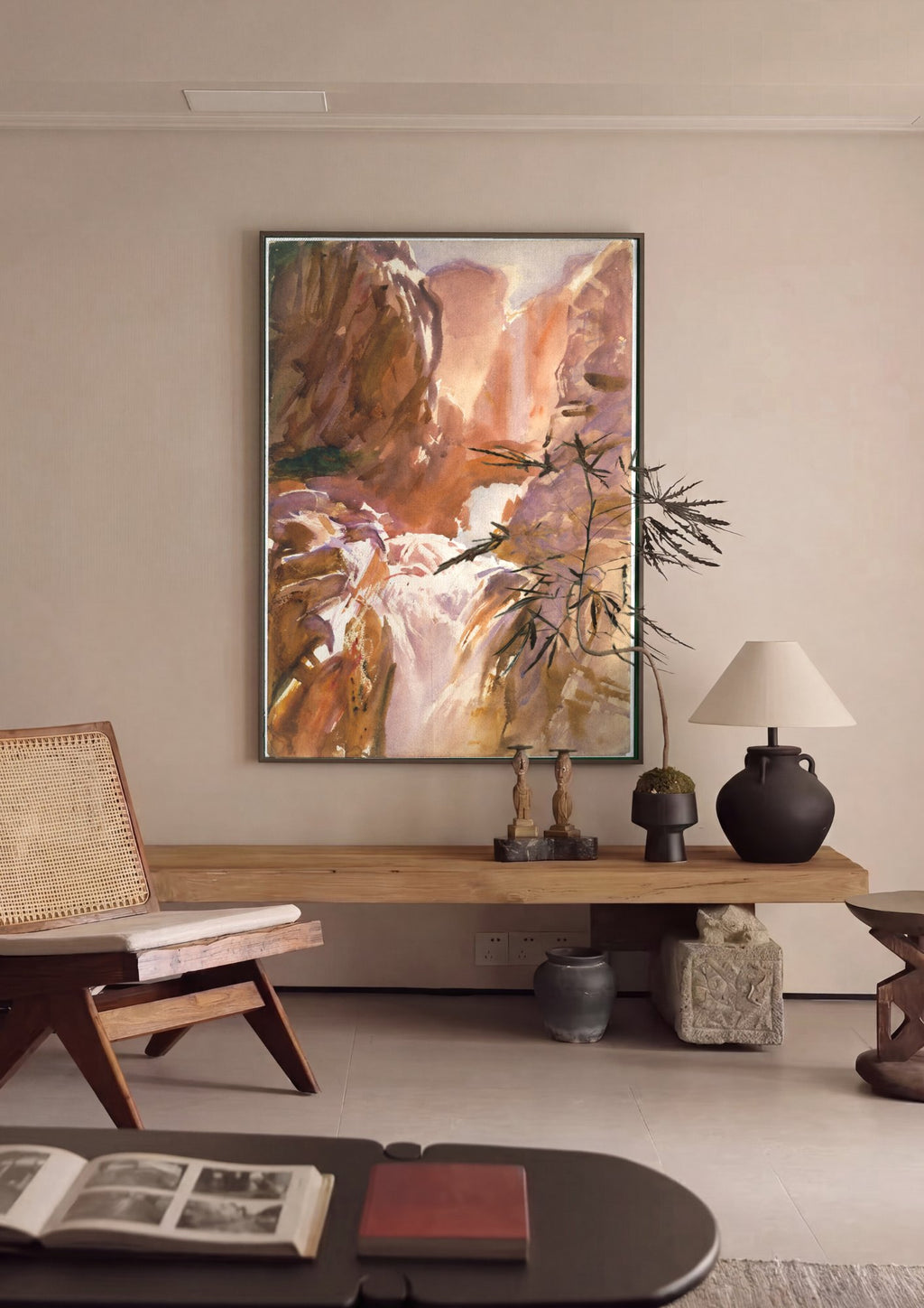 Quadro Decorativo Cânion Iluminado - John Singer Sargent em ambiente decorado