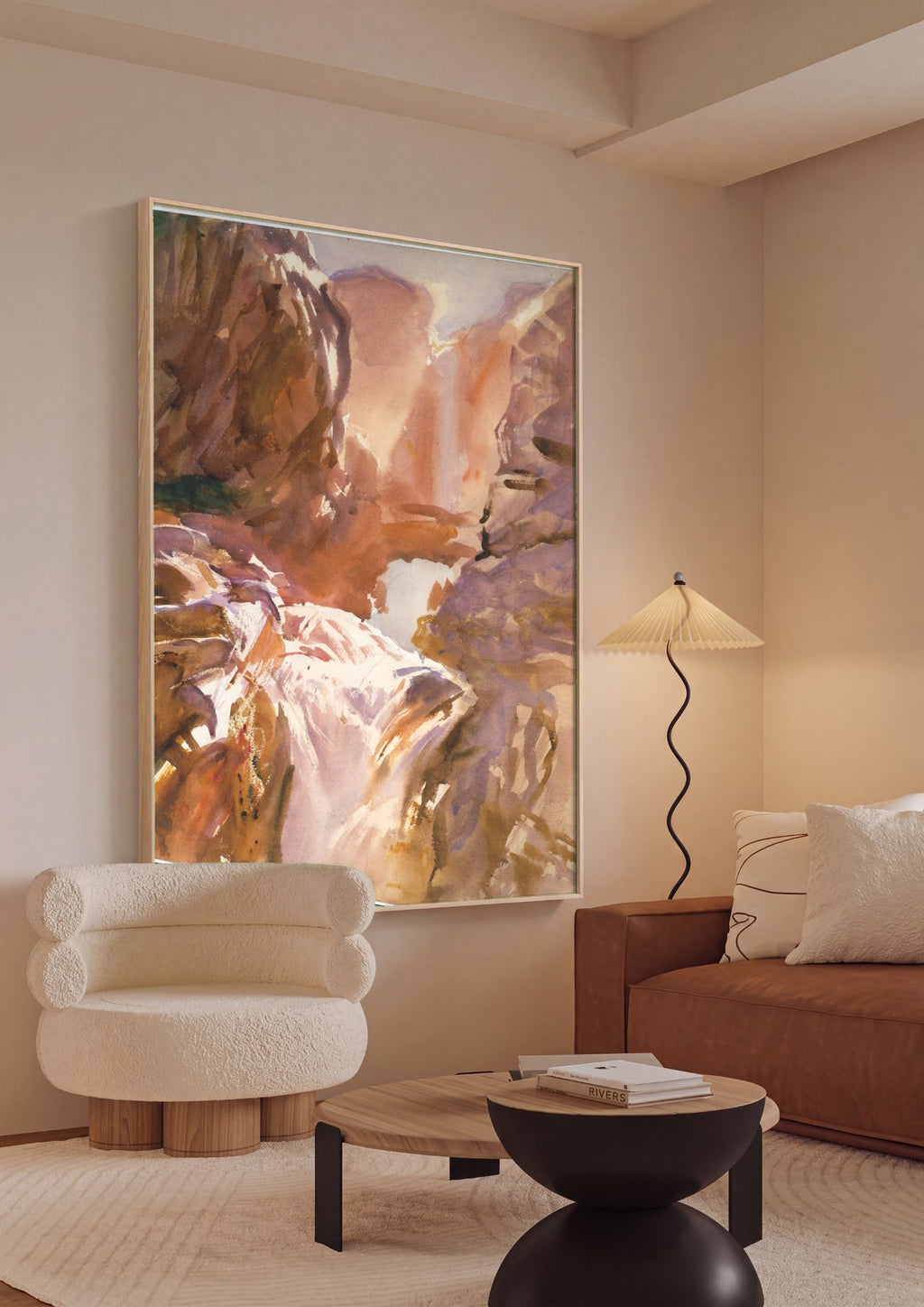 Quadro Decorativo Cânion Iluminado - John Singer Sargent em ambiente decorado