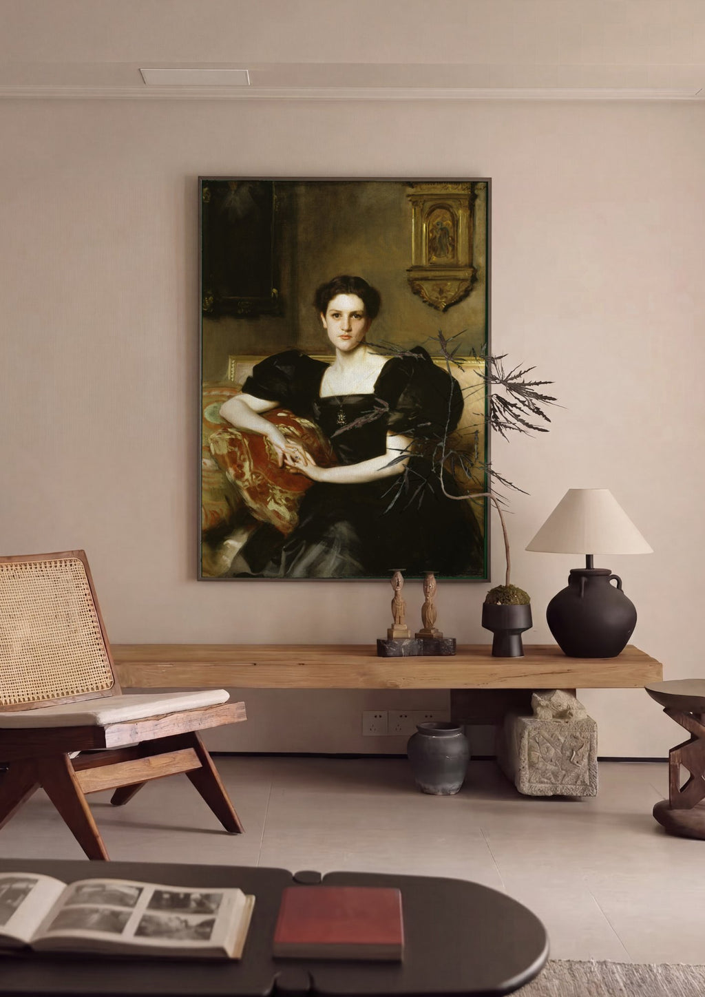 Quadro Decorativo Retrato de Mulher - John Singer Sargent em ambiente decorado