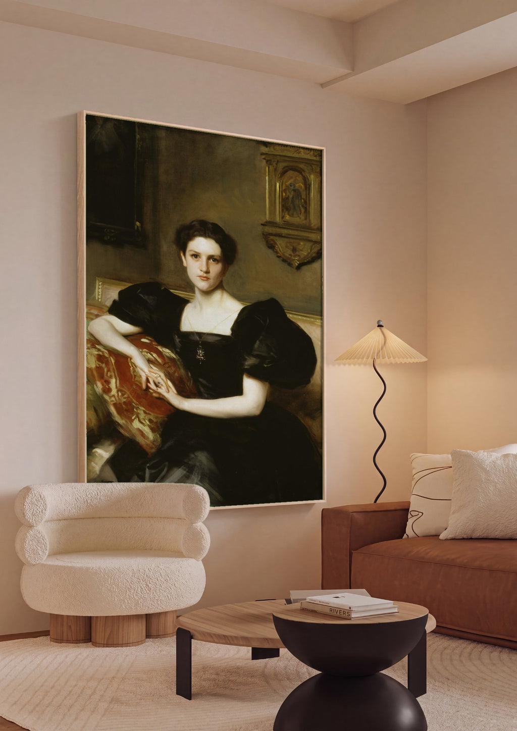 Quadro Decorativo Retrato de Mulher - John Singer Sargent em ambiente decorado