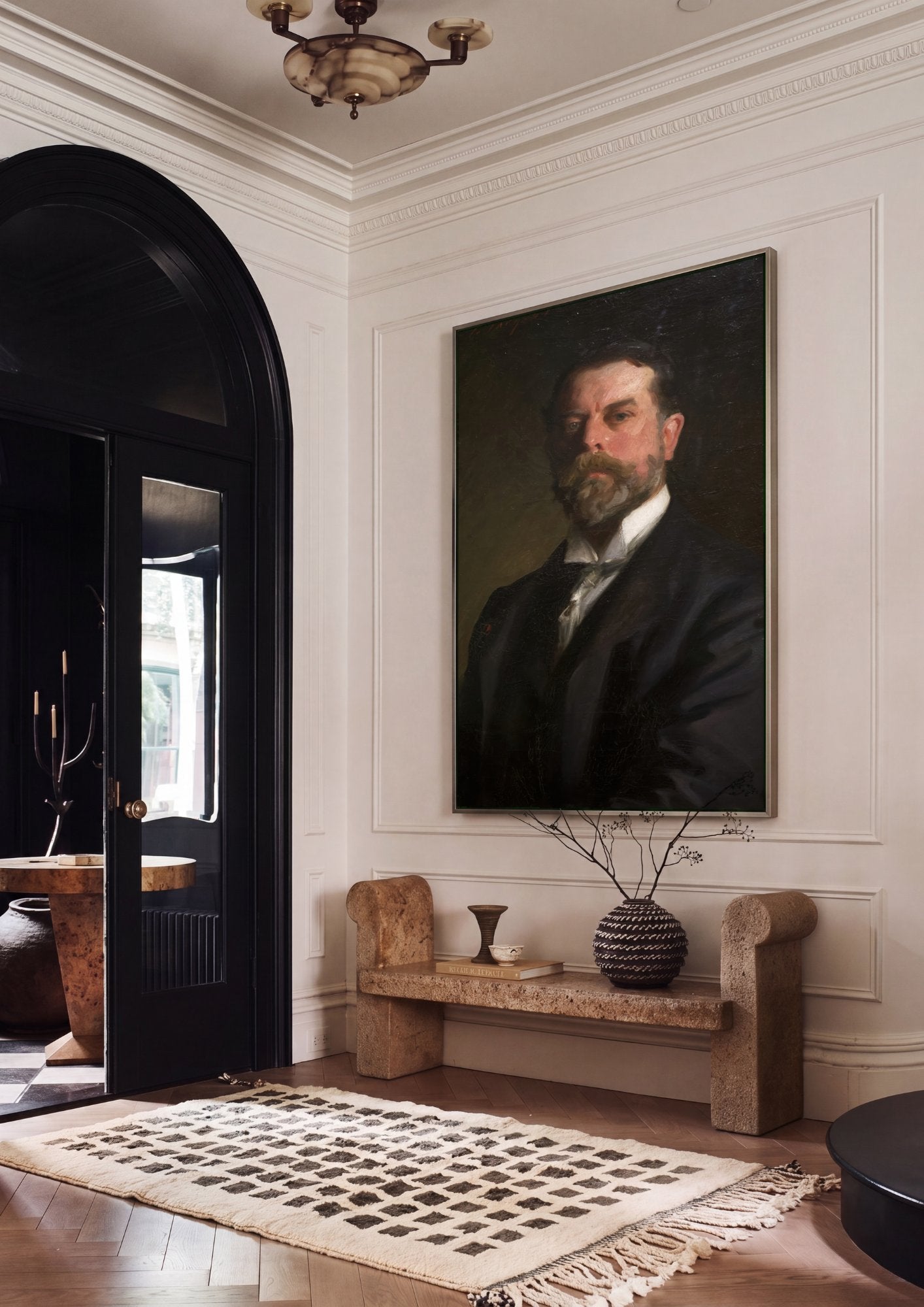 Quadro Decorativo Retrato Masculino - John Singer Sargent em ambiente decorado