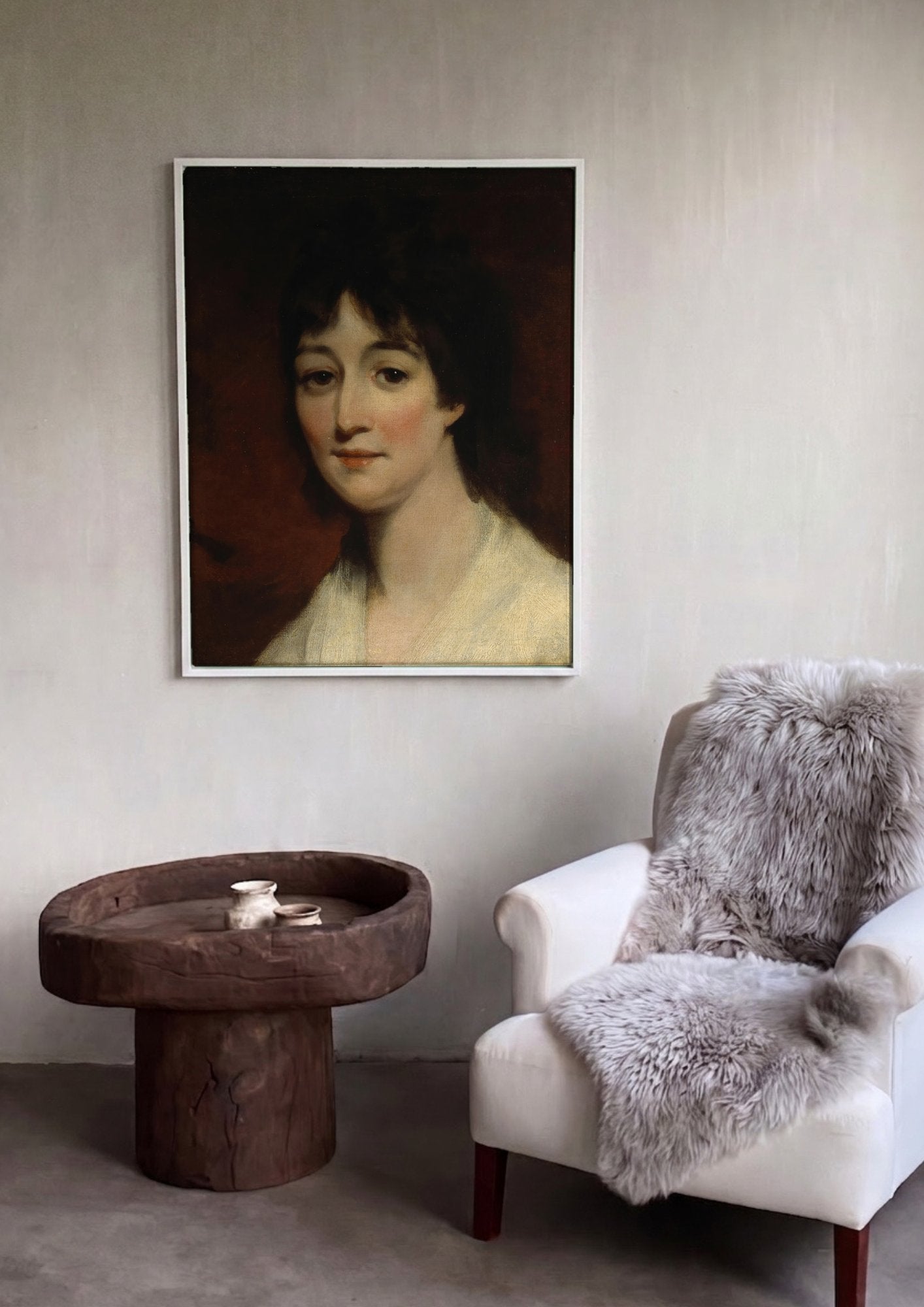 Quadro Decorativo Retrato Feminino - John Hoppner em ambiente decorado