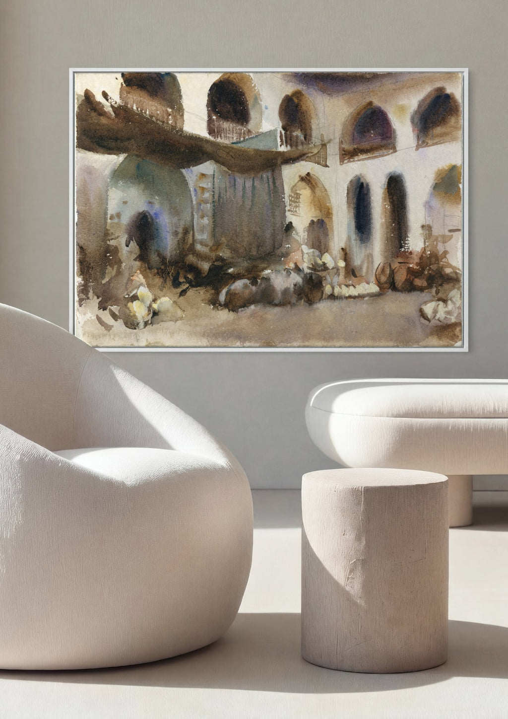 Quadro Decorativo Mercado Oriental - John Singer Sargent em ambiente decorado