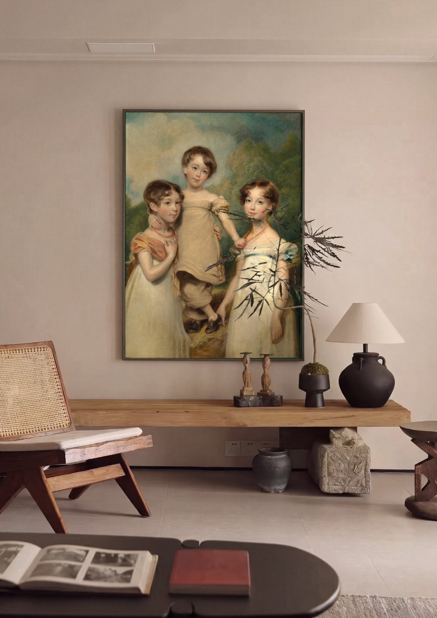 Quadro Decorativo Crianças Inglesas - John Hoppner em ambiente decorado