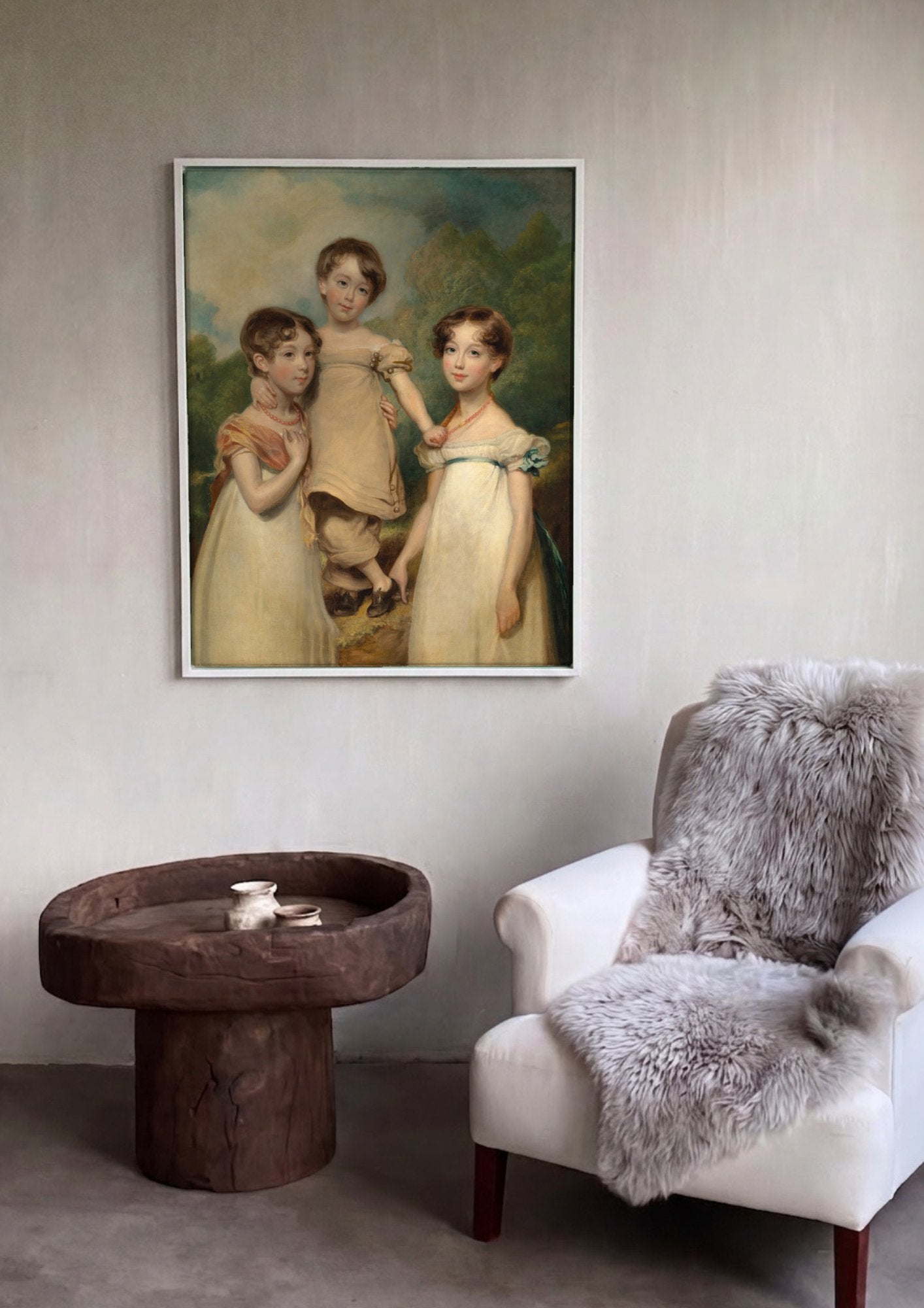 Quadro Decorativo Crianças Inglesas - John Hoppner em ambiente decorado