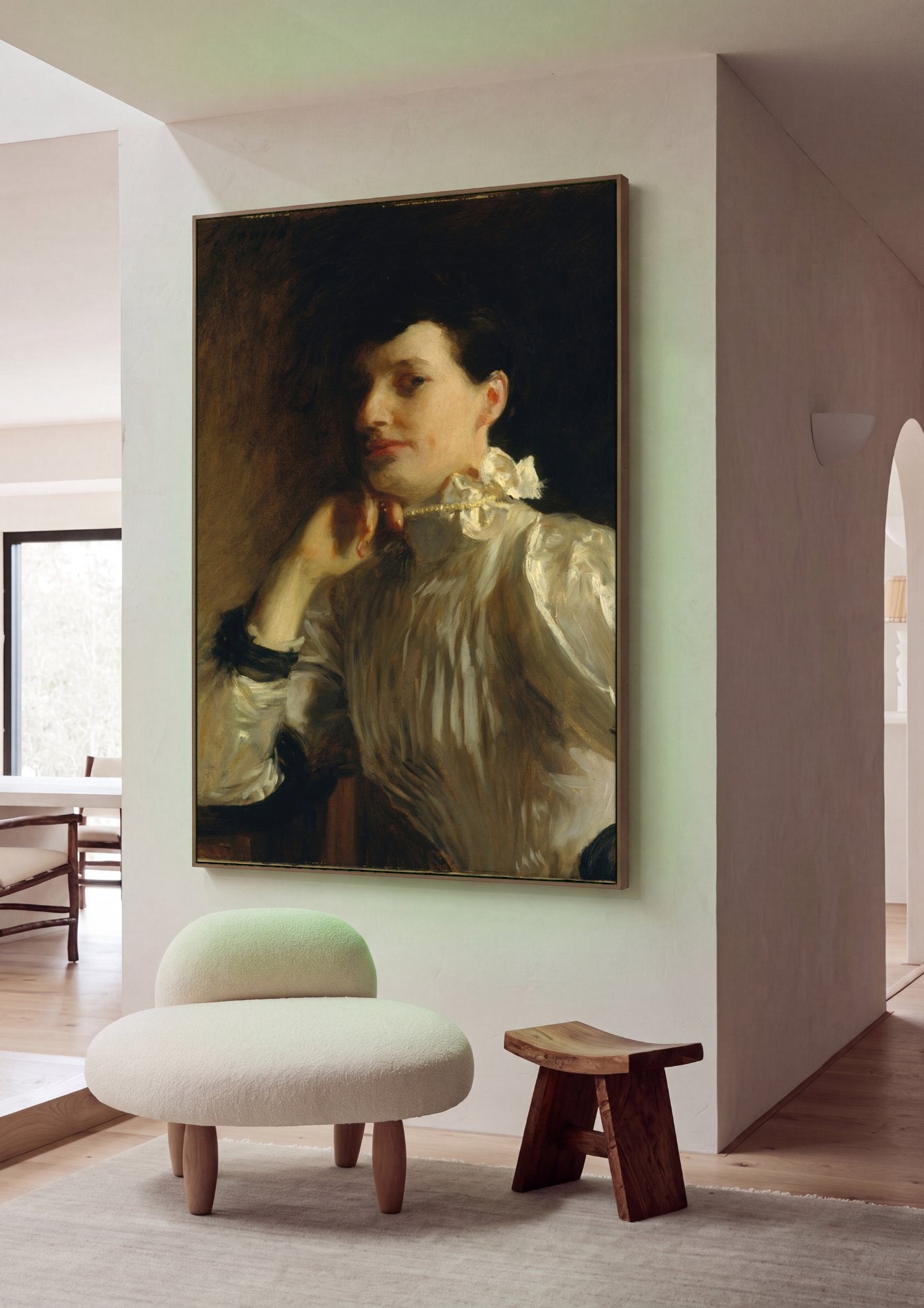 Quadro Decorativo Retrato de Mulher - John Singer Sargent em ambiente decorado