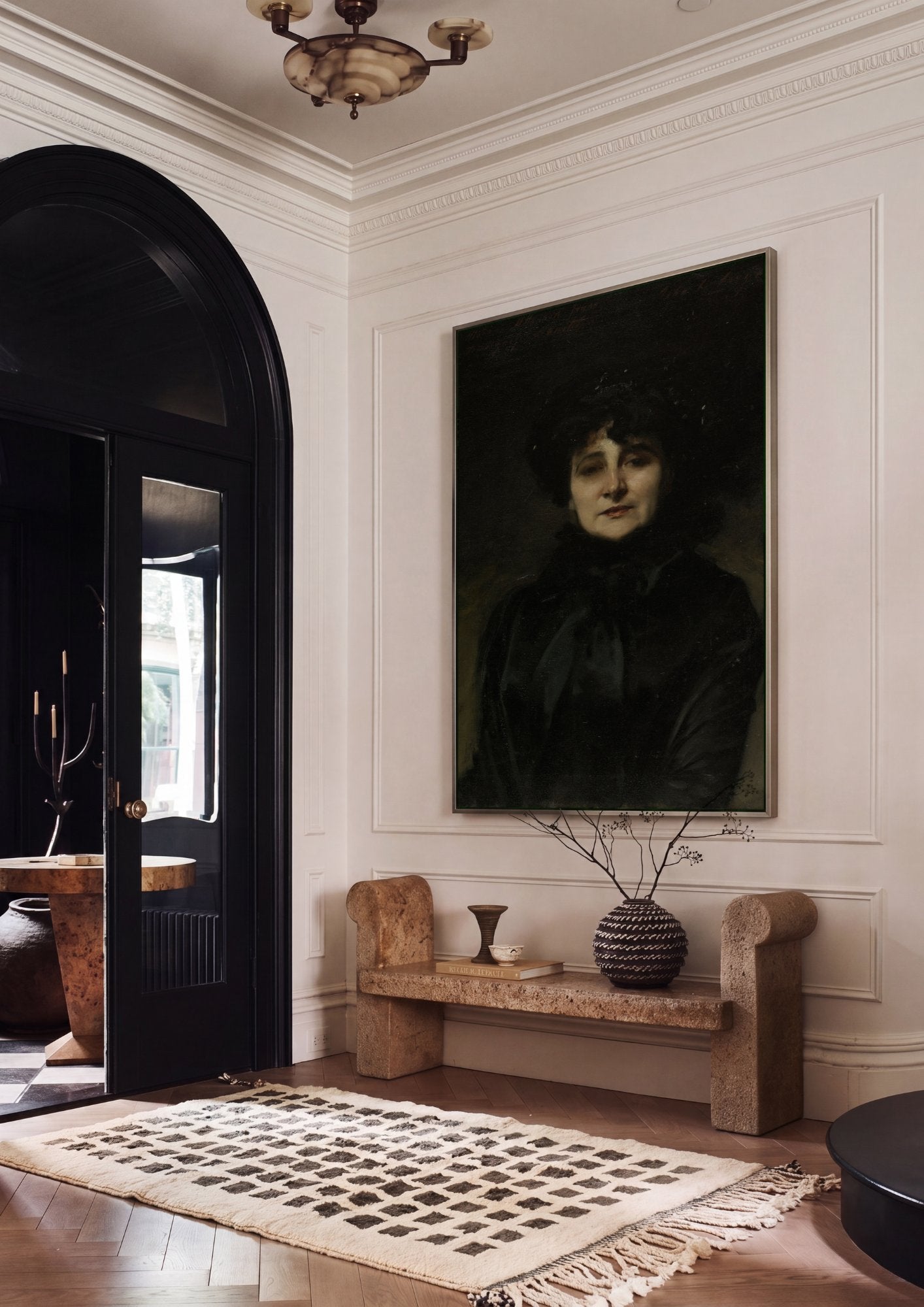 Quadro Decorativo Retrato Feminino - John Singer Sargent em ambiente decorado