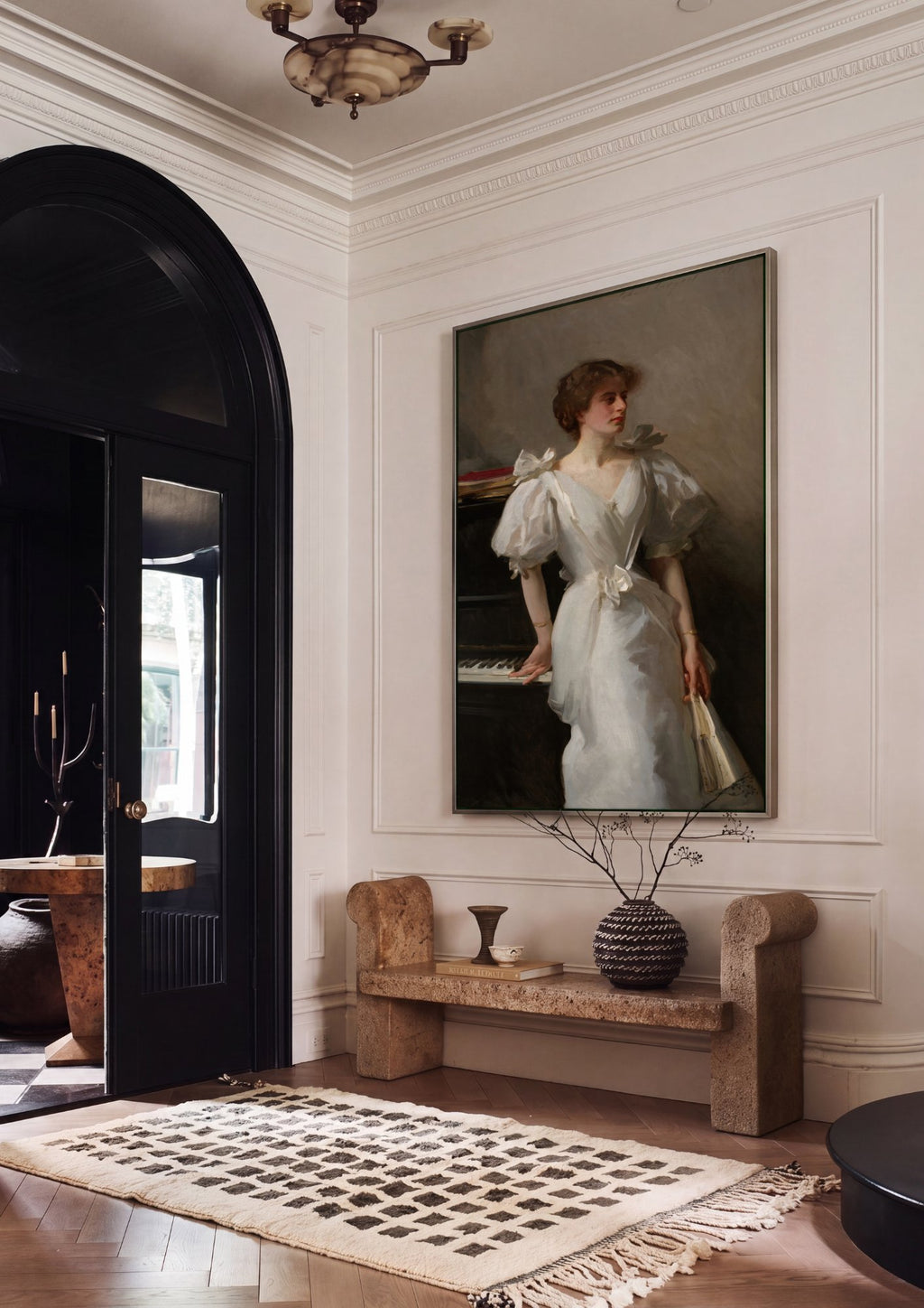 Quadro Decorativo Retrato de Mulher - John Singer Sargent em ambiente decorado