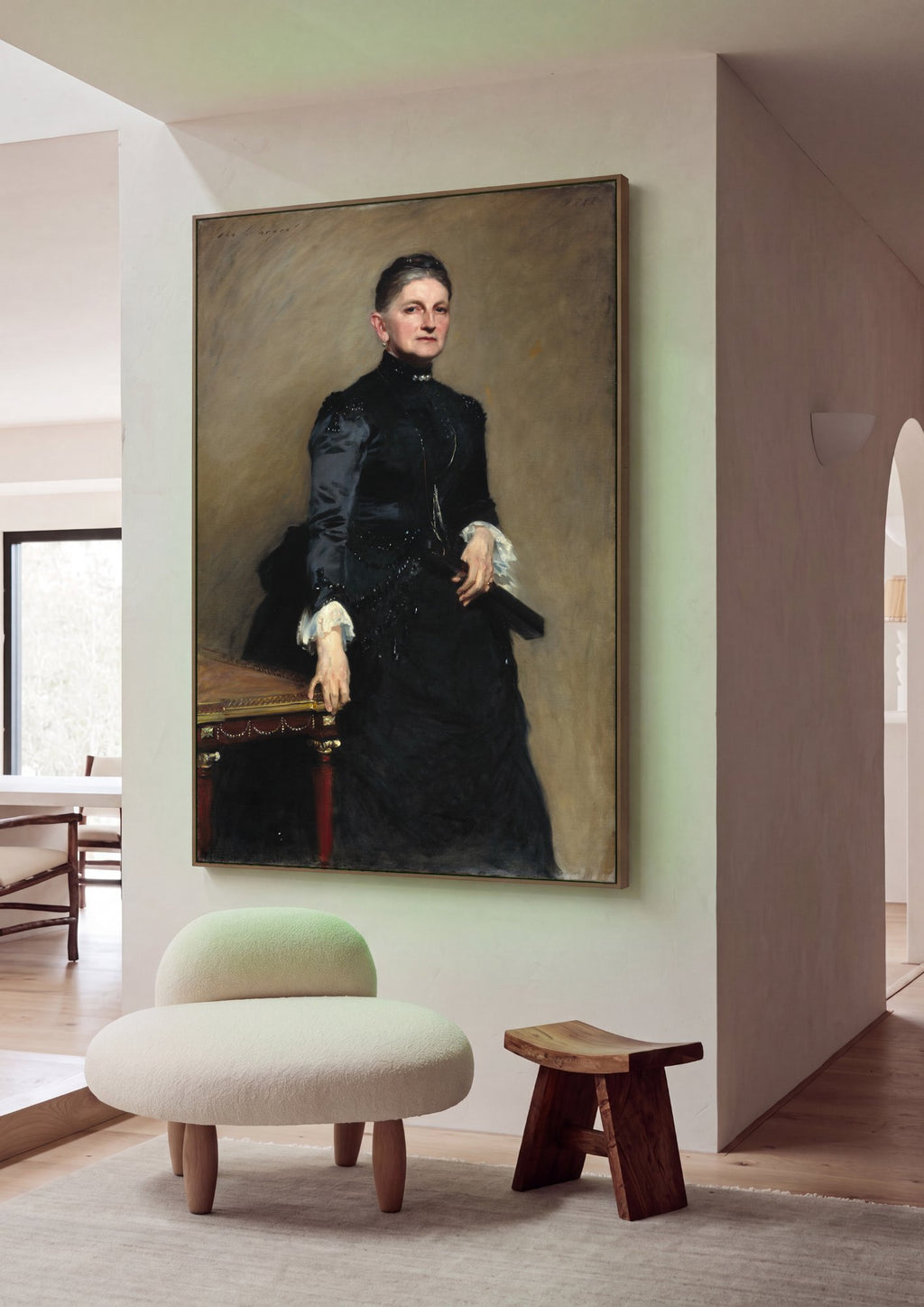 Quadro Decorativo Retrato de Mulher - John Singer Sargent em ambiente decorado