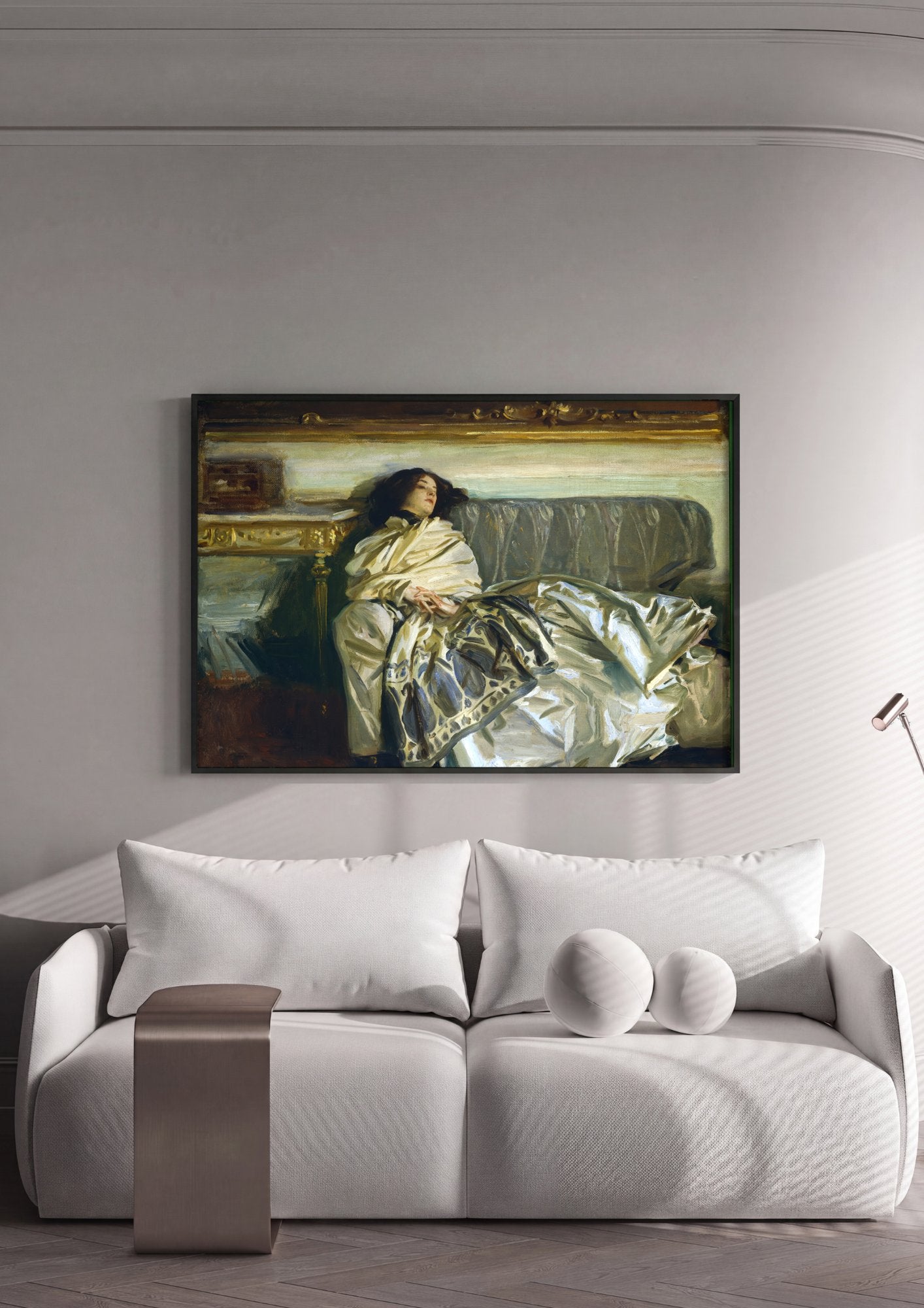 Quadro Decorativo A Dama Adormecida - John Singer Sargent em ambiente decorado