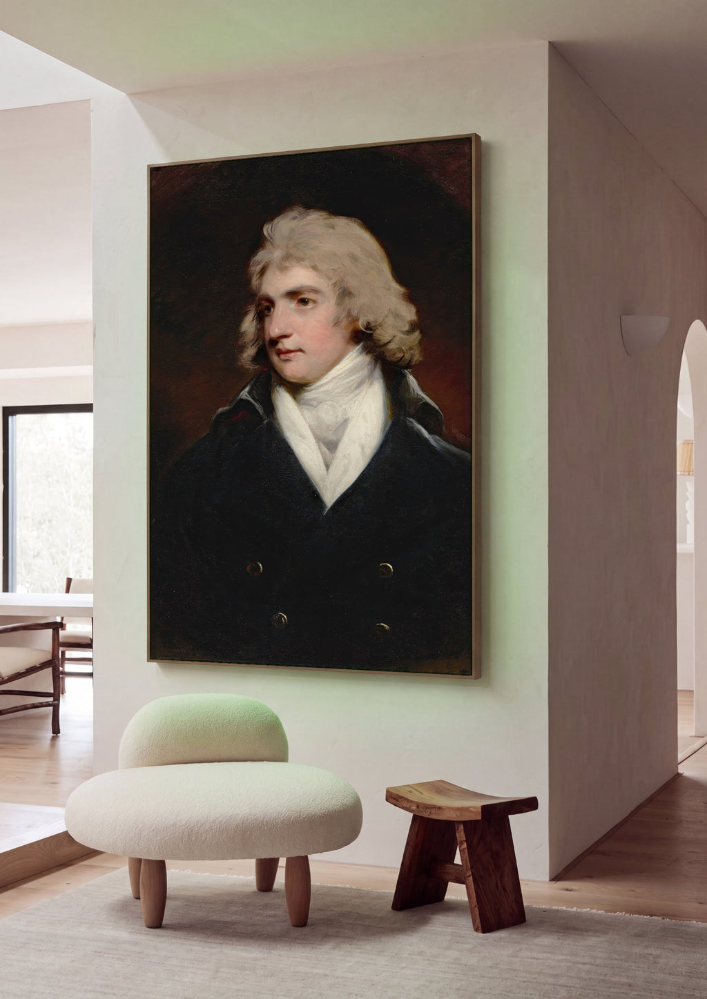 Quadro Decorativo Retrato de Jovem - John Hoppner em ambiente decorado