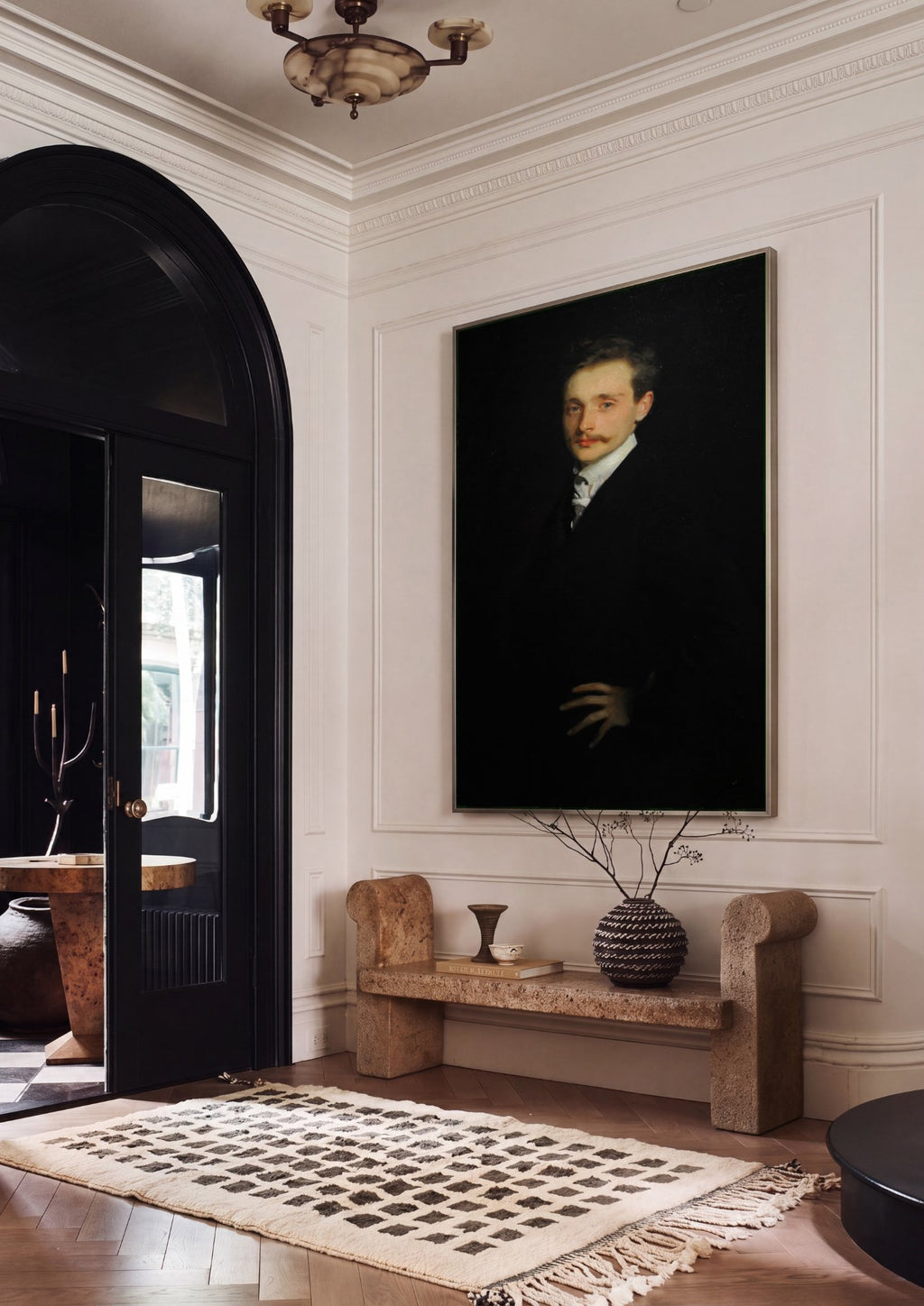 Quadro Decorativo Retrato Masculino - John Singer Sargent em ambiente decorado