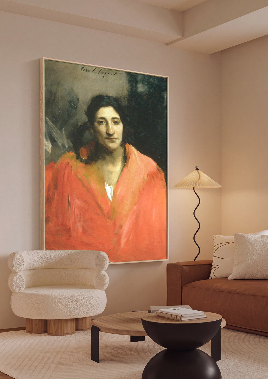 Quadro Decorativo Retrato de Mulher - John Singer Sargent em ambiente decorado