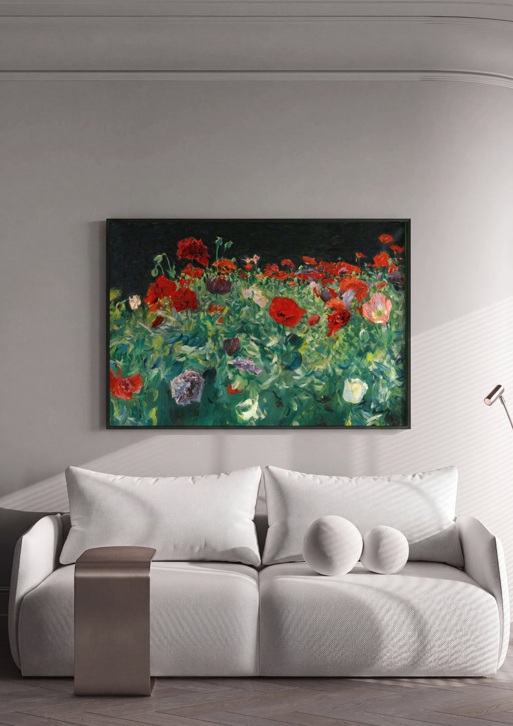 Quadro Decorativo Campo de Papoulas - John Singer Sargent em ambiente decorado