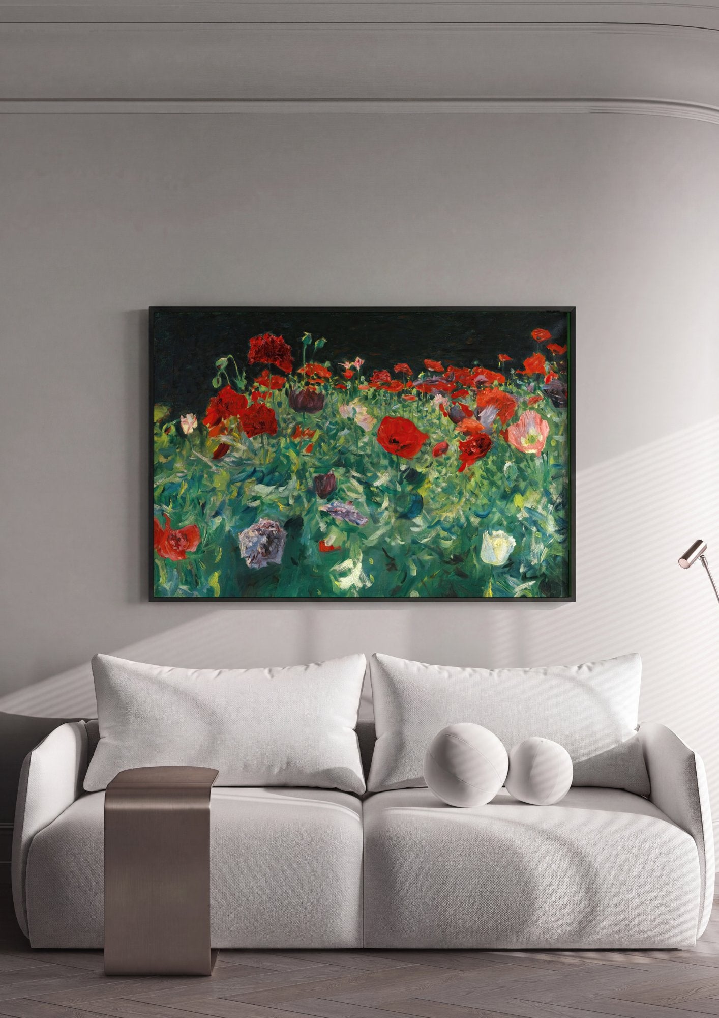 Quadro Decorativo Campo de Papoulas - John Singer Sargent em ambiente decorado