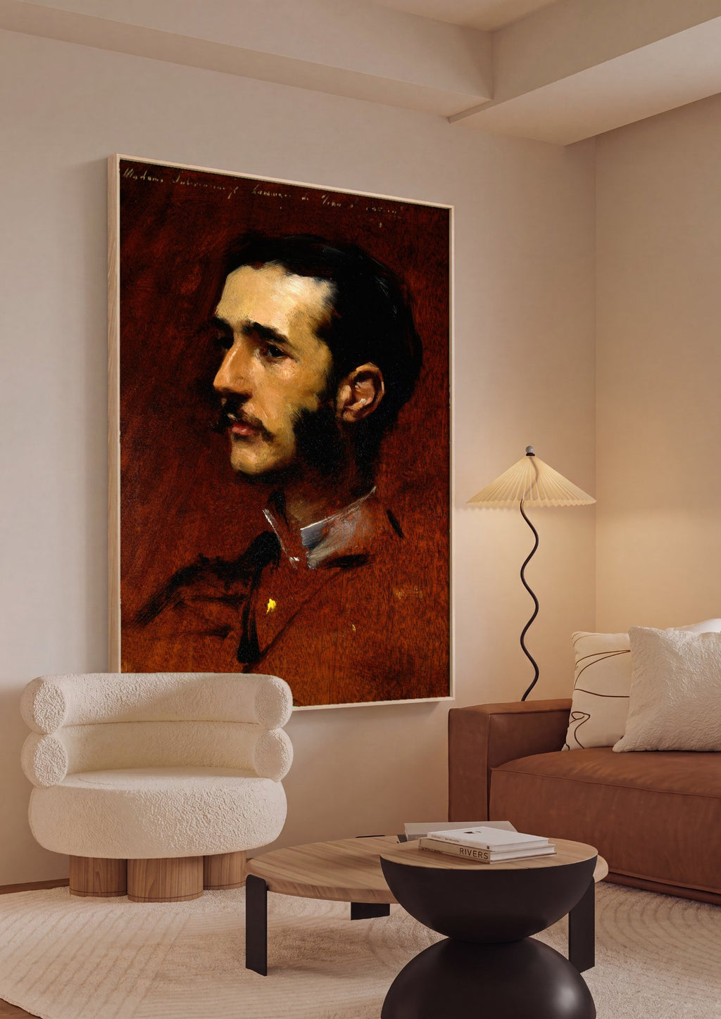 Quadro Decorativo Retrato de Homem - John Singer Sargent em ambiente decorado