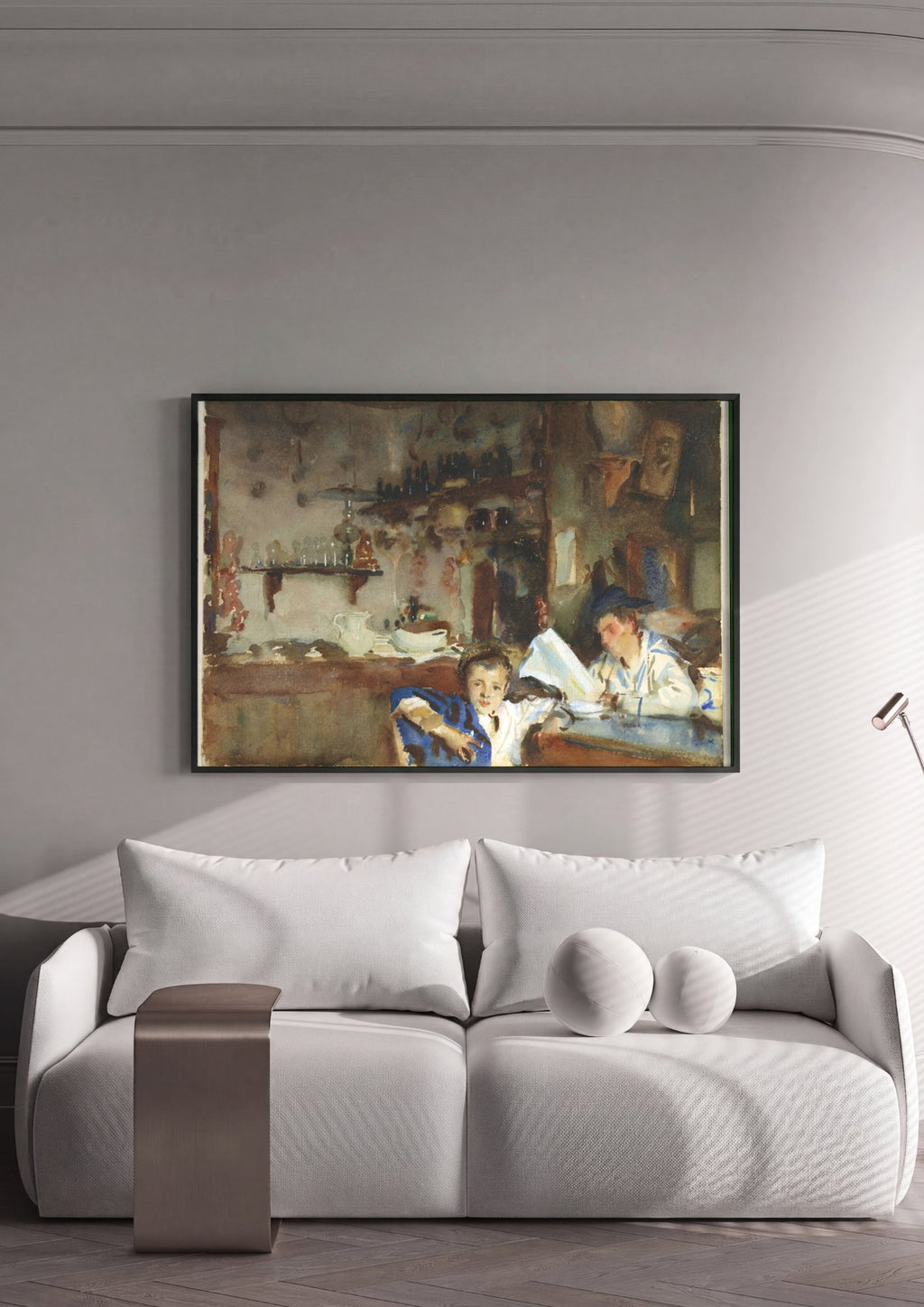 Quadro Decorativo Cena de Interior - John Singer Sargent em ambiente decorado