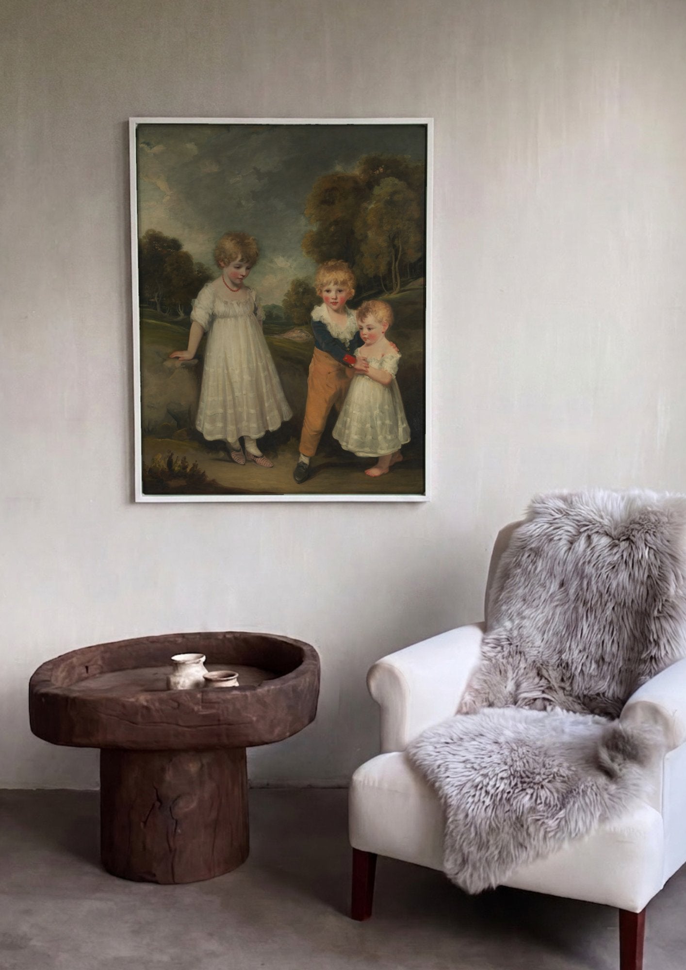 Quadro Decorativo Crianças Inglesas - John Hoppner em ambiente decorado