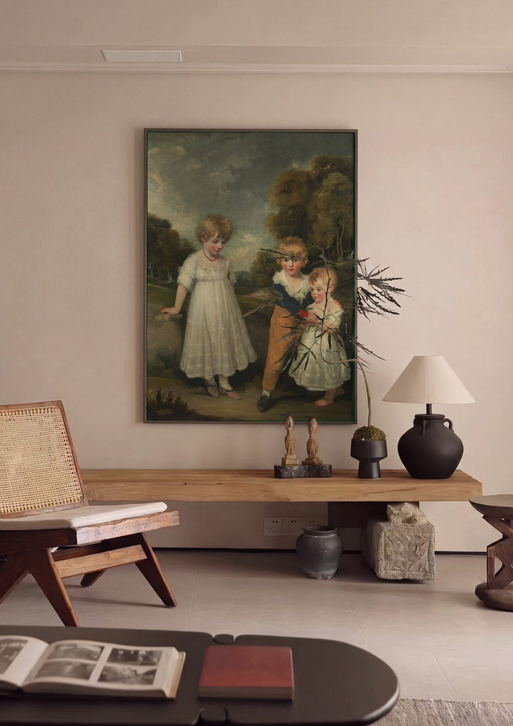 Quadro Decorativo Crianças Inglesas - John Hoppner em ambiente decorado