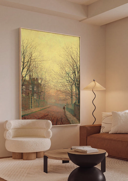 Quadro Decorativo 'Outono no Parque' - John Atkinson Grimshaw em ambiente decorado