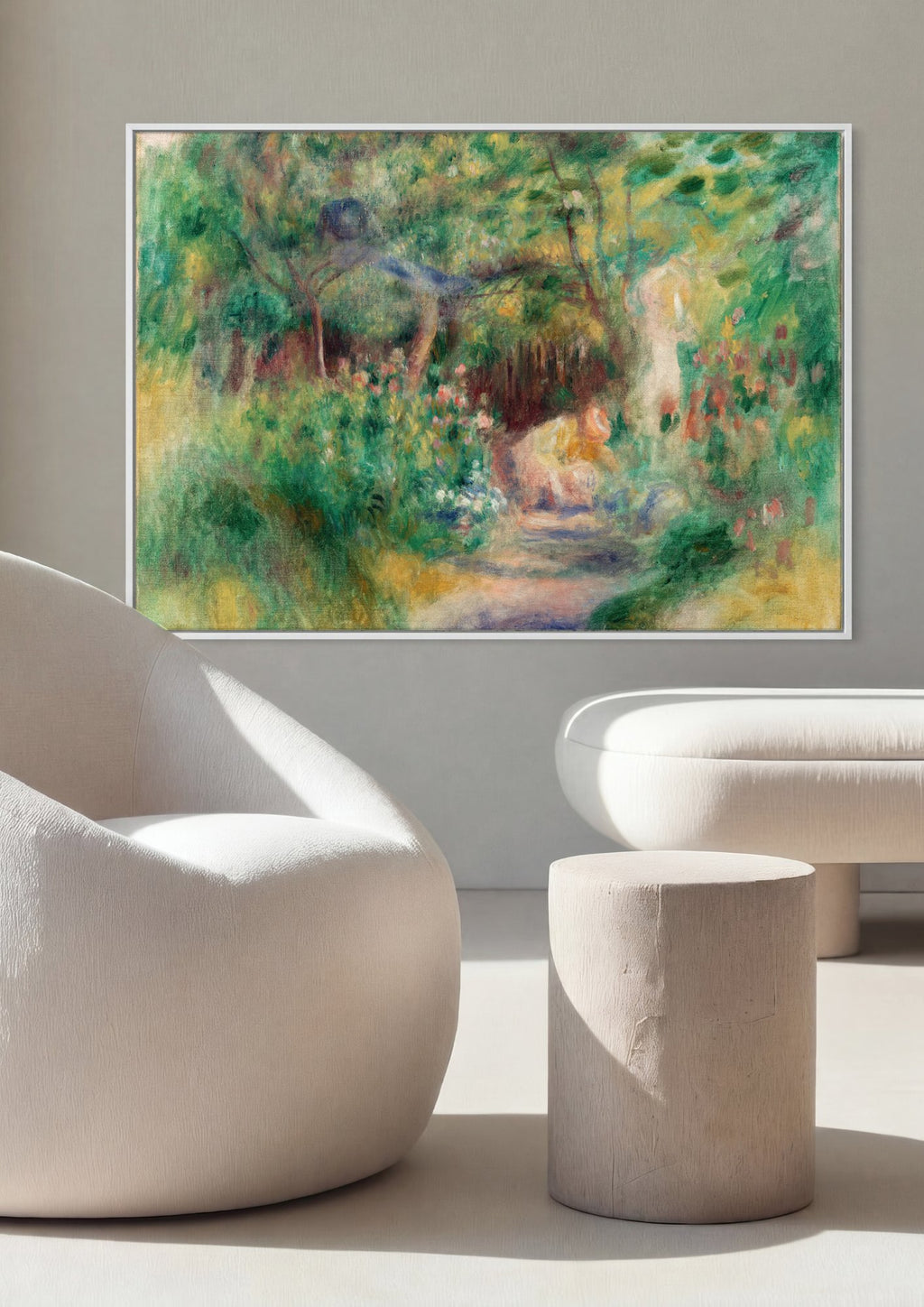 Quadro Decorativo Jardim de Verão - Renoir em ambiente decorado