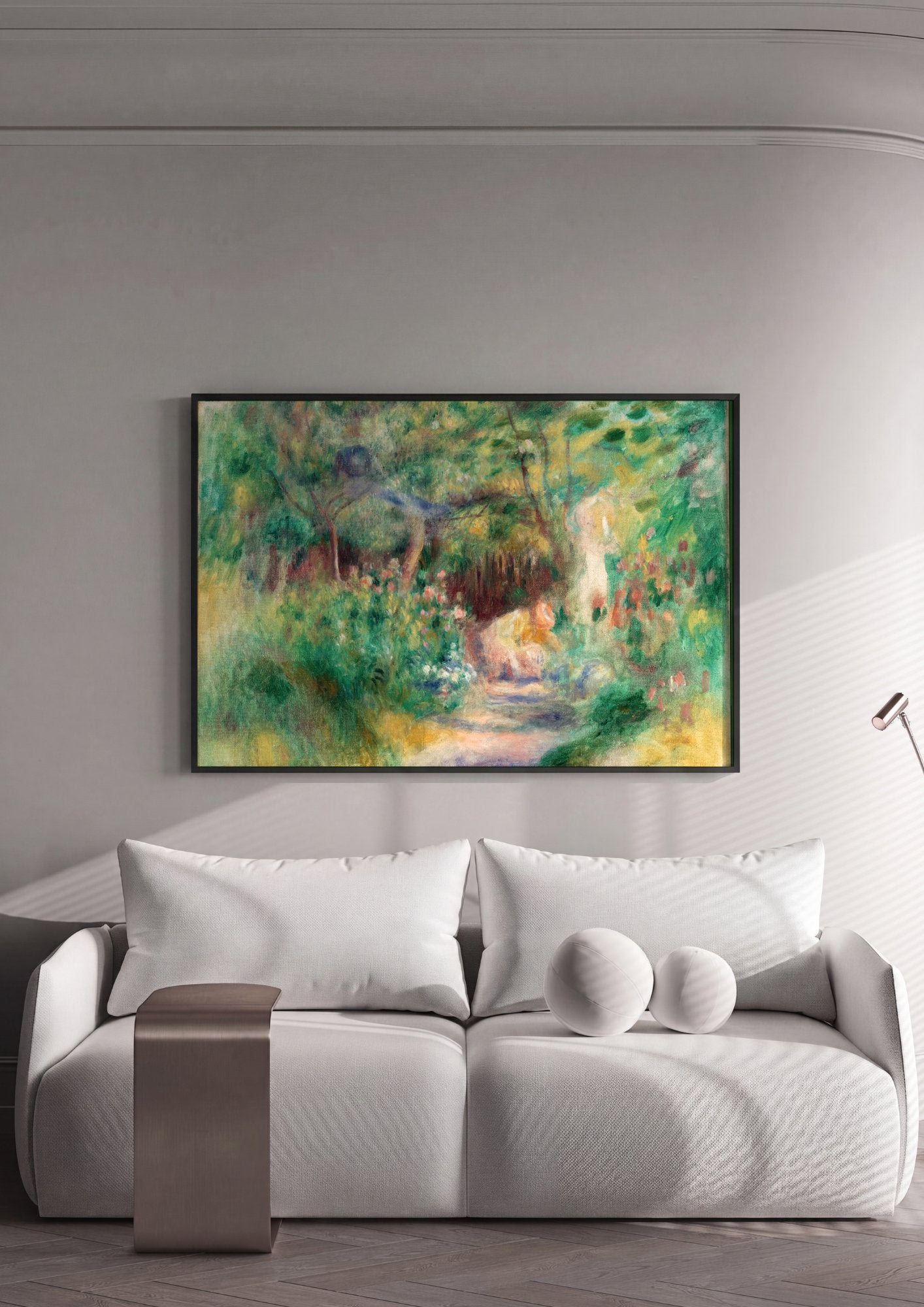 Quadro Decorativo Jardim de Verão - Renoir em ambiente decorado