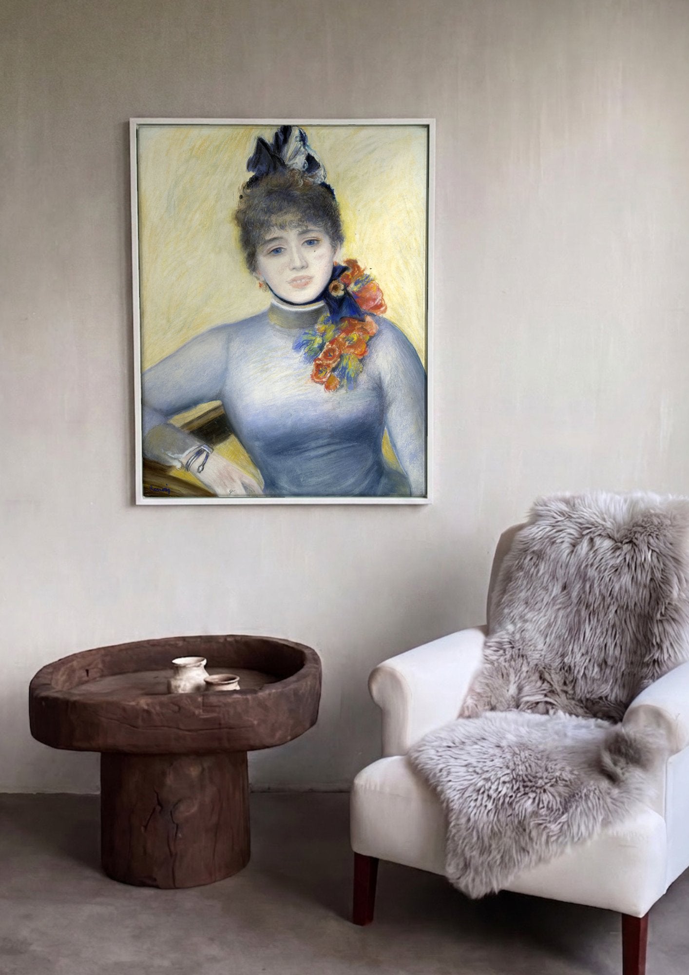 Quadro Decorativo La Parisienne - Renoir em ambiente decorado