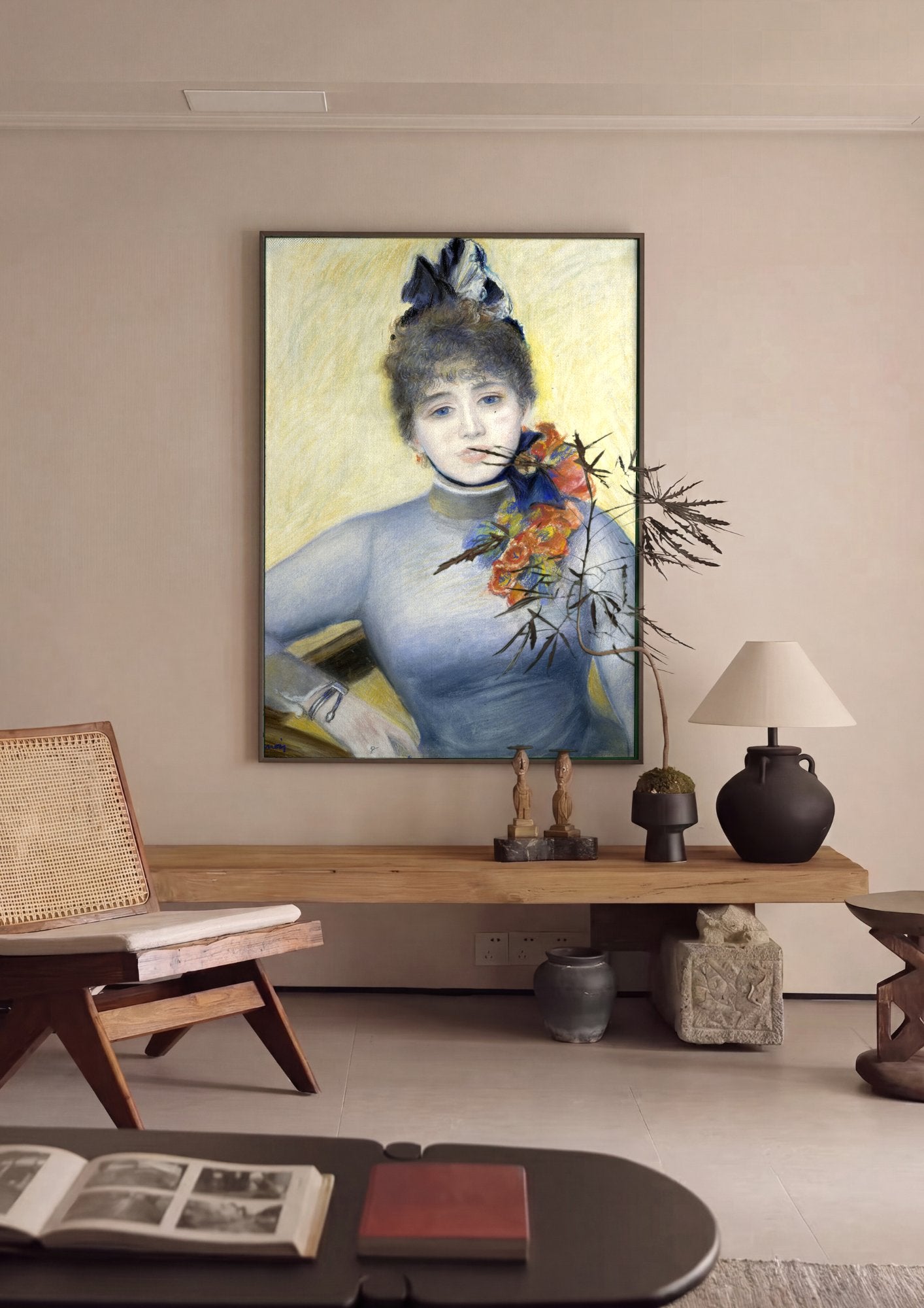 Quadro Decorativo La Parisienne - Renoir em ambiente decorado