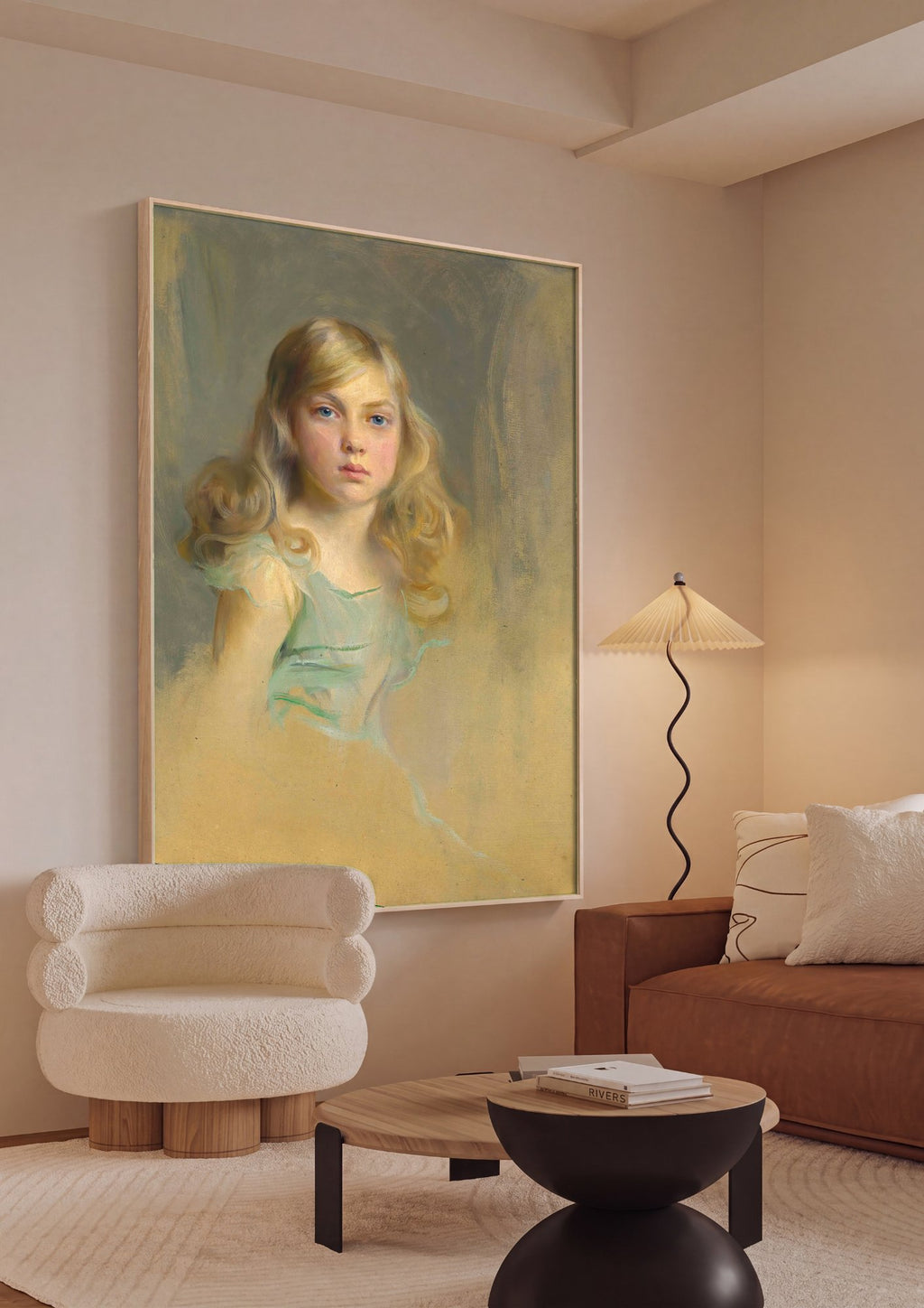 Quadro Decorativo Retrato de Menina Loira - Philip Alexius de László em ambiente decorado