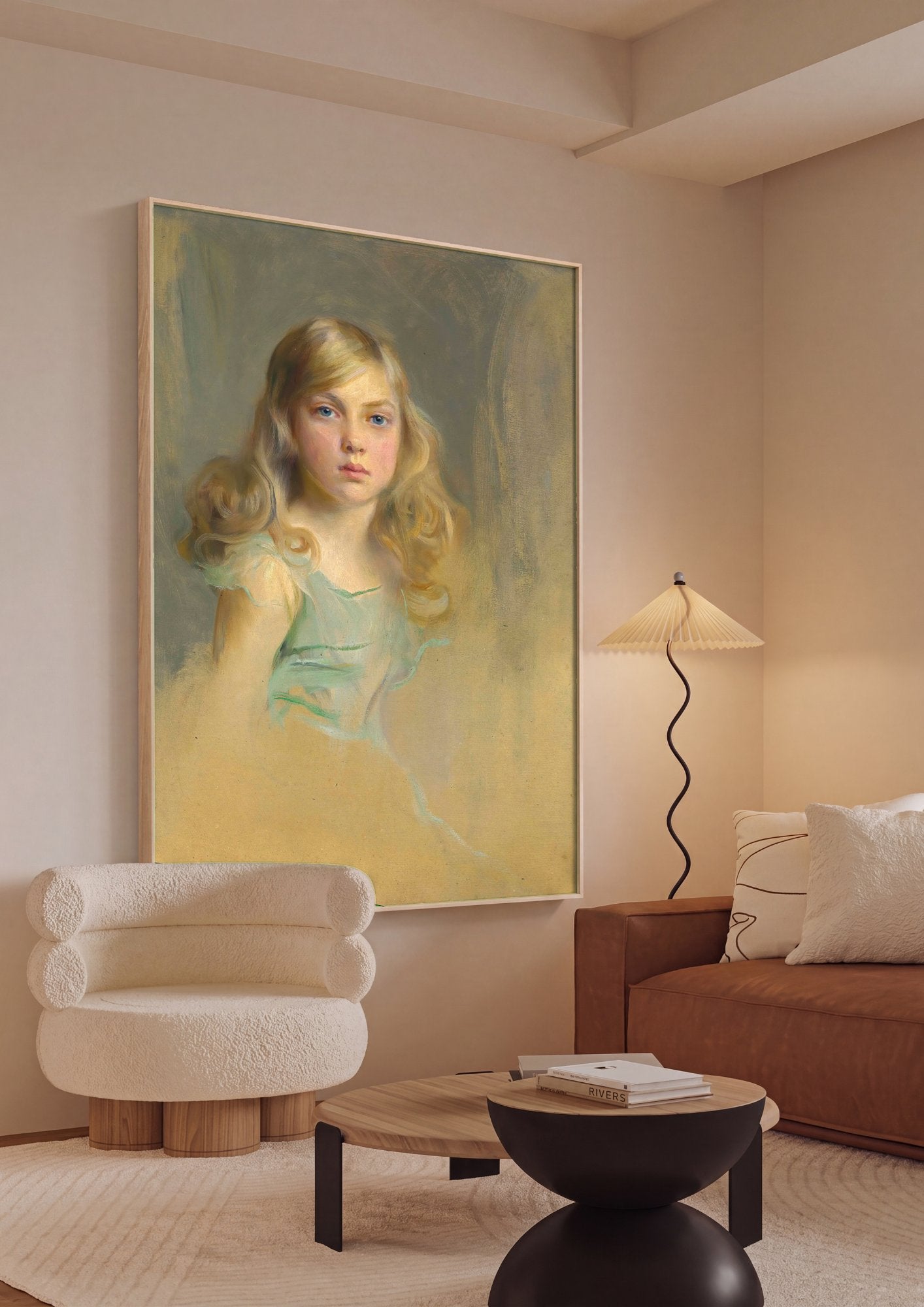 Quadro Decorativo Retrato de Menina Loira - Philip Alexius de László em ambiente decorado