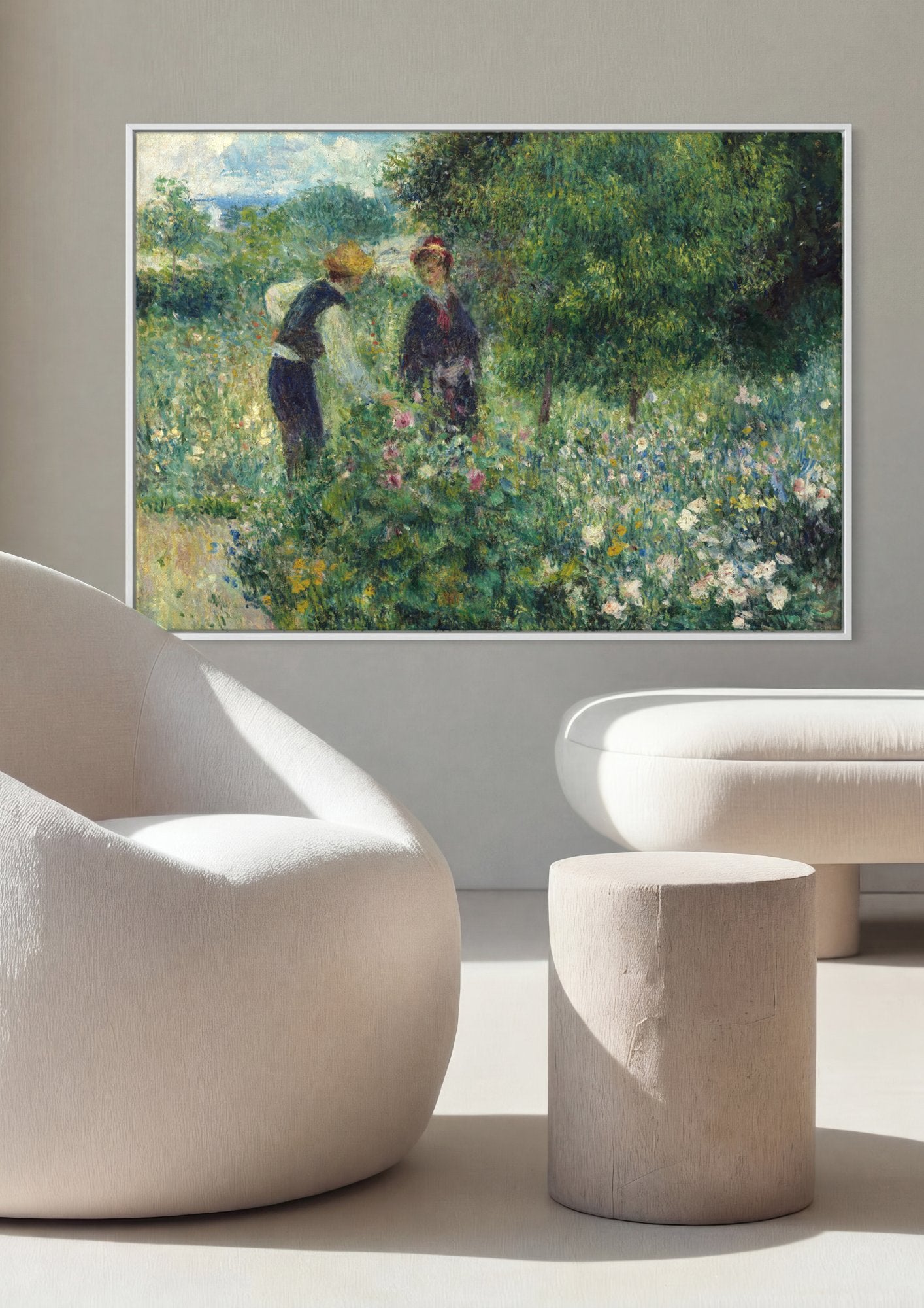 Quadro Decorativo Jardim de Verão - Renoir em ambiente decorado