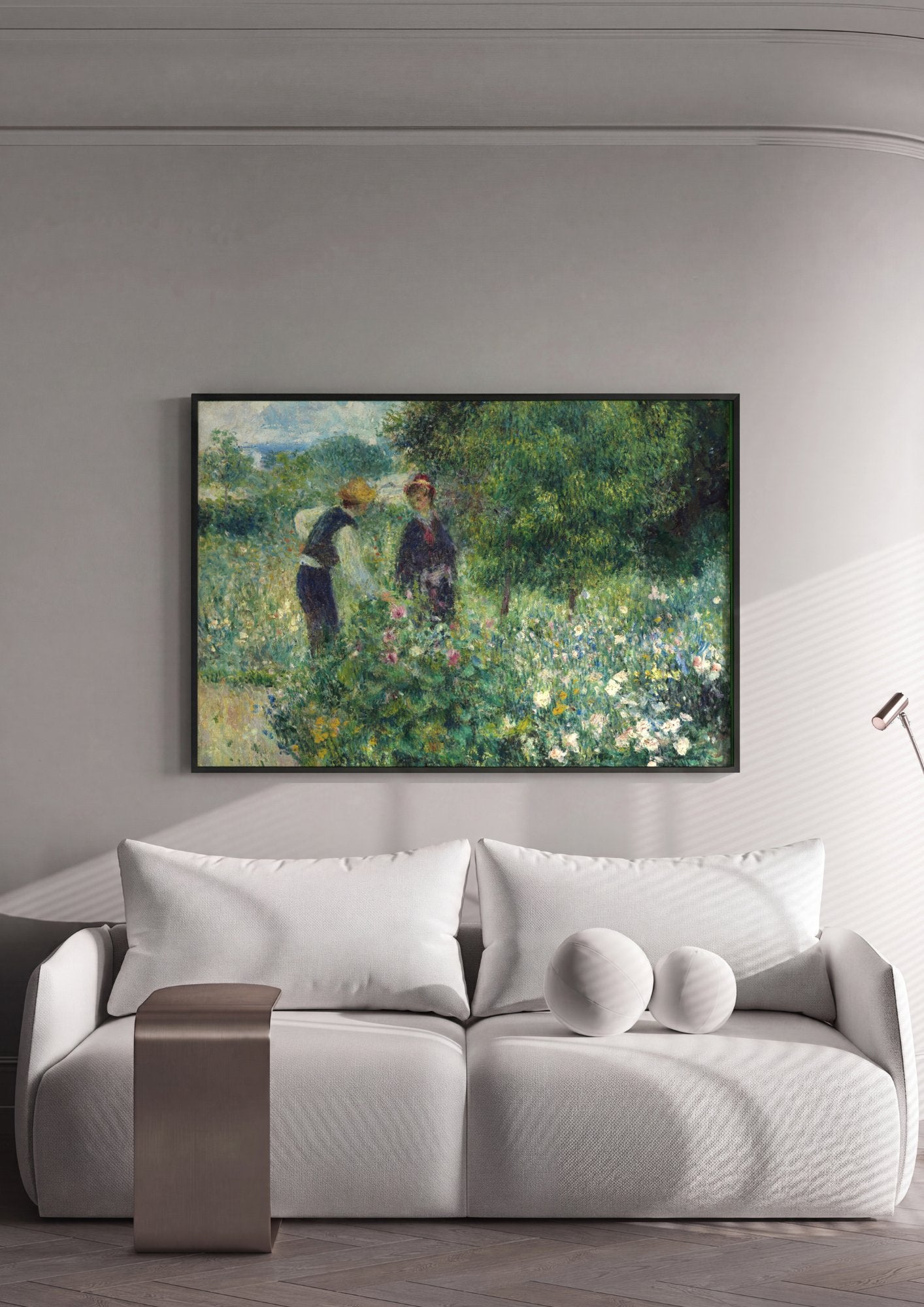 Quadro Decorativo Jardim de Verão - Renoir em ambiente decorado